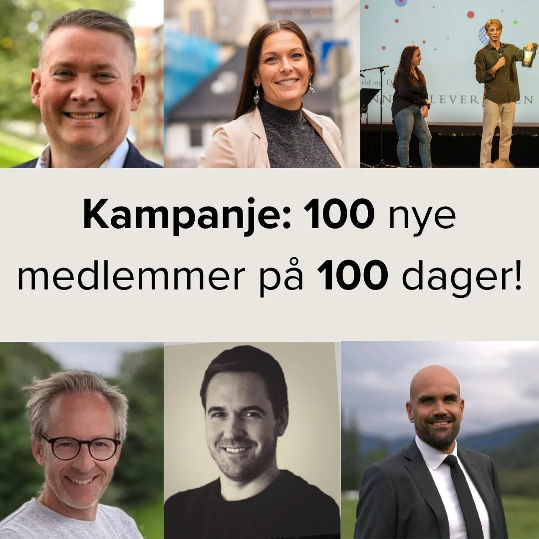 Bli med! 

Vi kj&oslash;rer kampanjen: 100 nye medlemmer p&aring; 100 dager &ndash; og du er invitert!

Meld deg inn n&aring;, s&aring; er du med i trekningen av en GRATIS billett til Haugekonferansen 6.&ndash;7. november.

Allerede medlem? Verv en v
