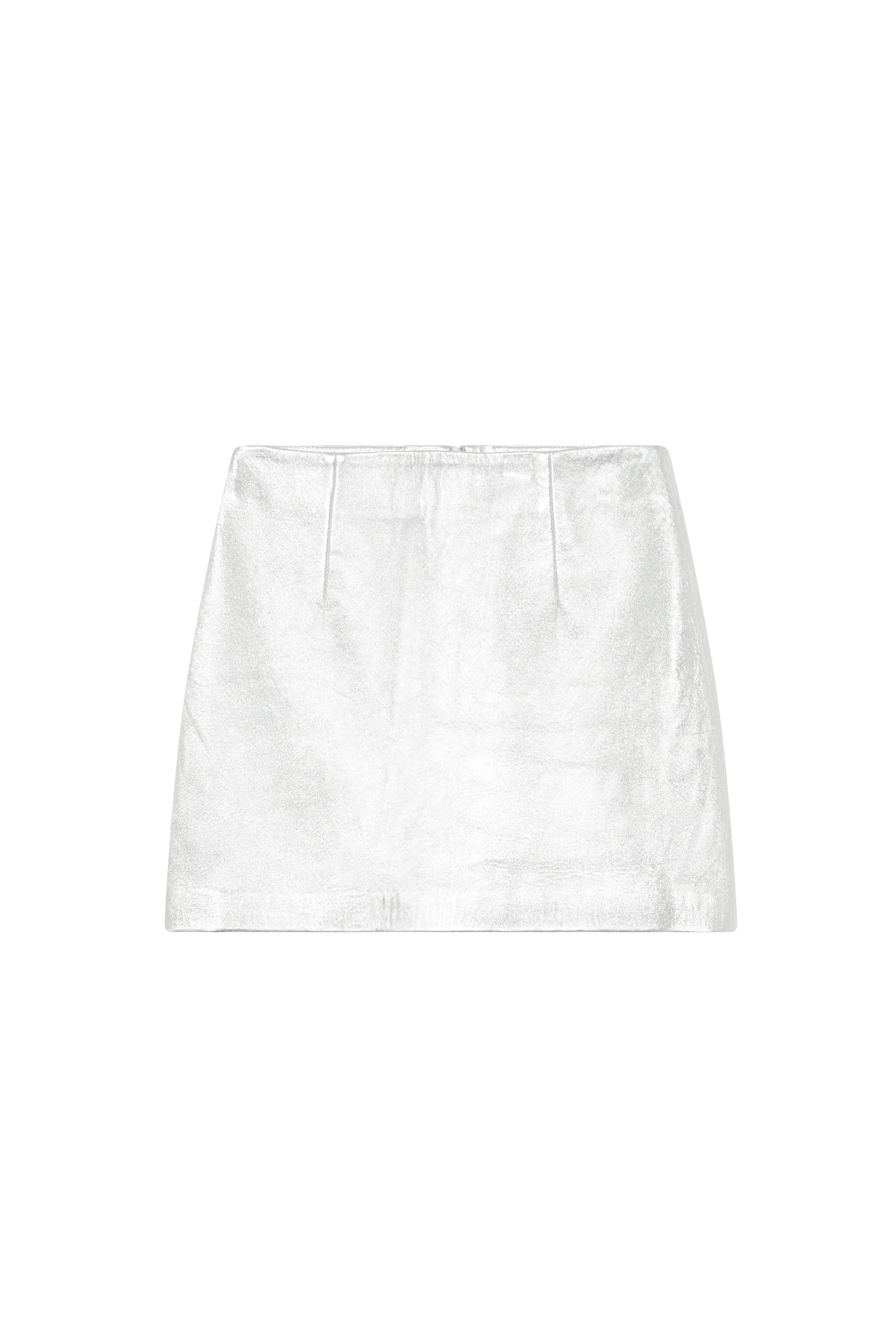 Le Dali - The Must-Have Silver Leather Mini-Skirt — Rosae Paris