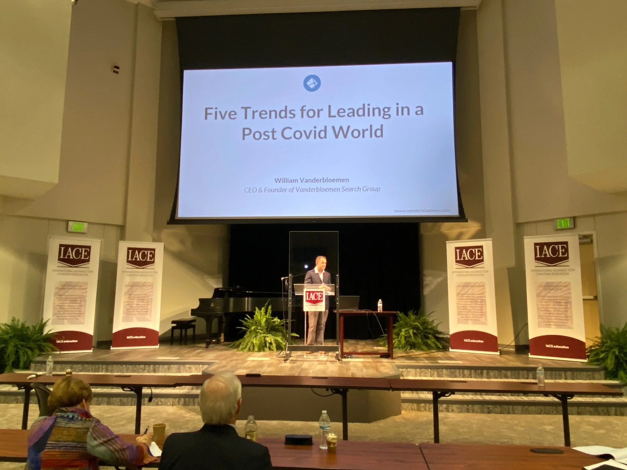 William Vanderbloemen, CEO of Vanderbloeman Search Group, addressed leadership in a post-COVID context.