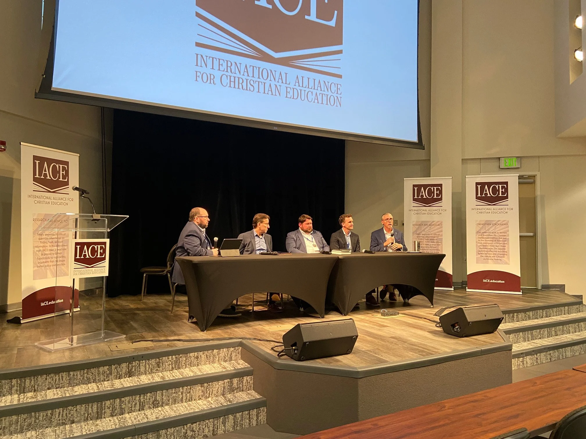 Panel Discussion: "Technology, Online Learning, and Artificial Intelligence," with moderator Dan Darling, Michael Arena, John Dyer, Adam Dodd, and Justin Gandy