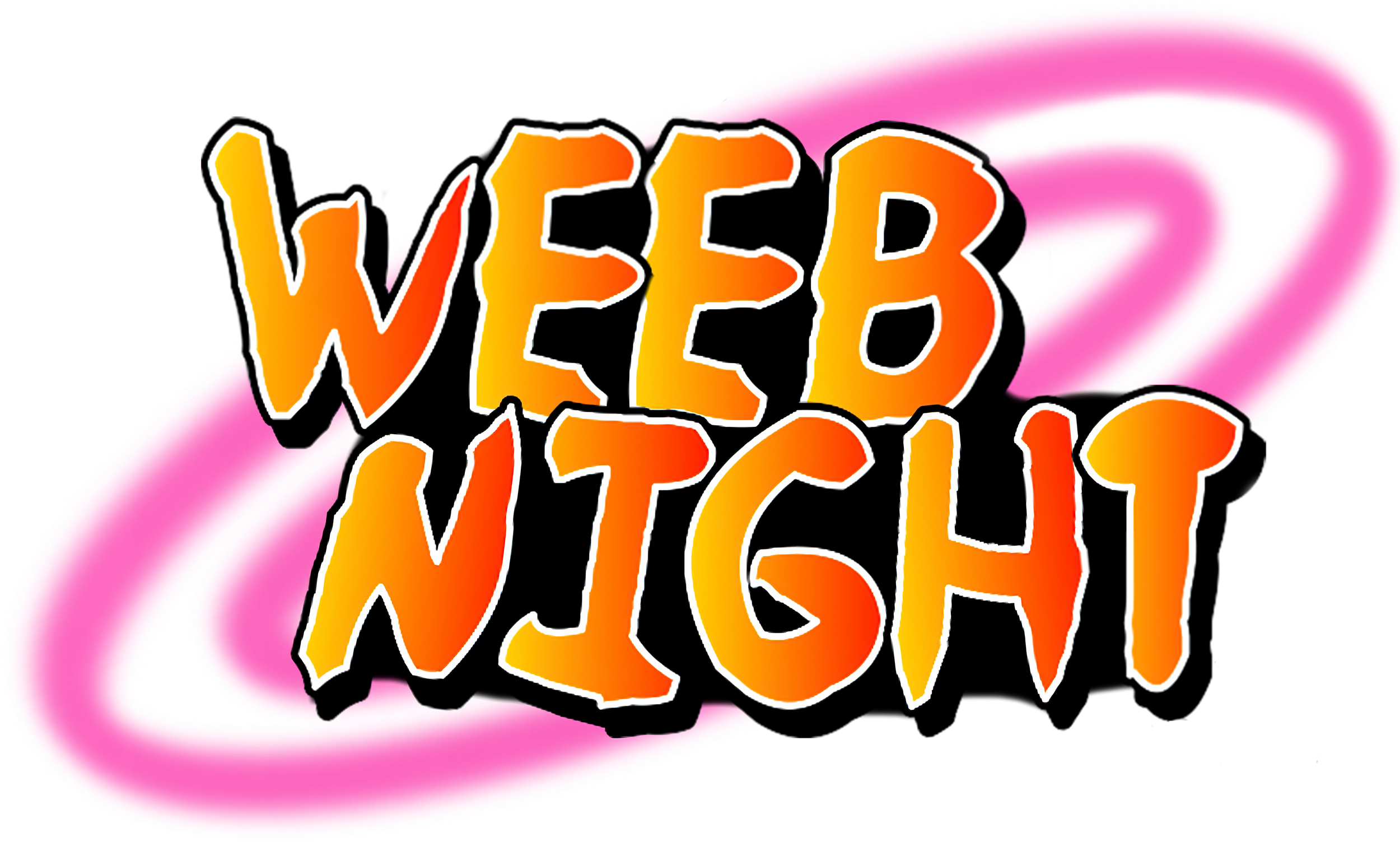 Colorful text reading 'Web Night' in orange and yellow with a pink background.