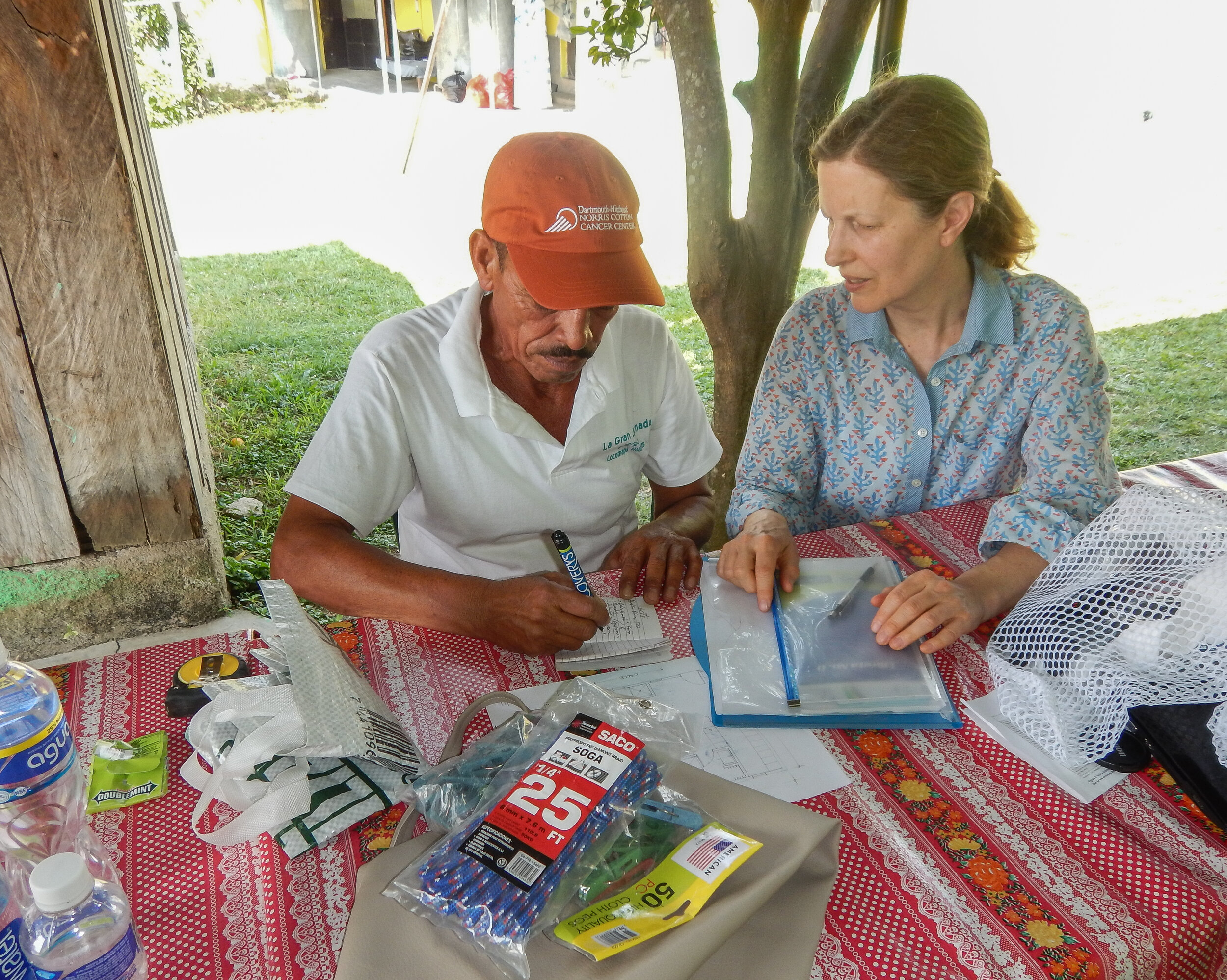 Pesticide project planning with Dionisio, leader of the agricultural micro-bank.