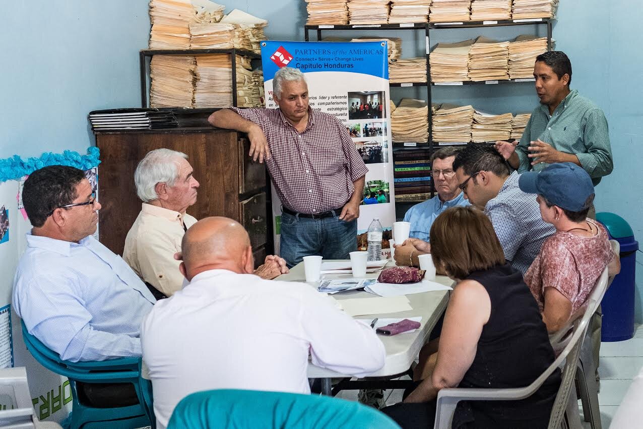 ACTS team meets with Partners of the Americas Honduras chapter in Comayagua.