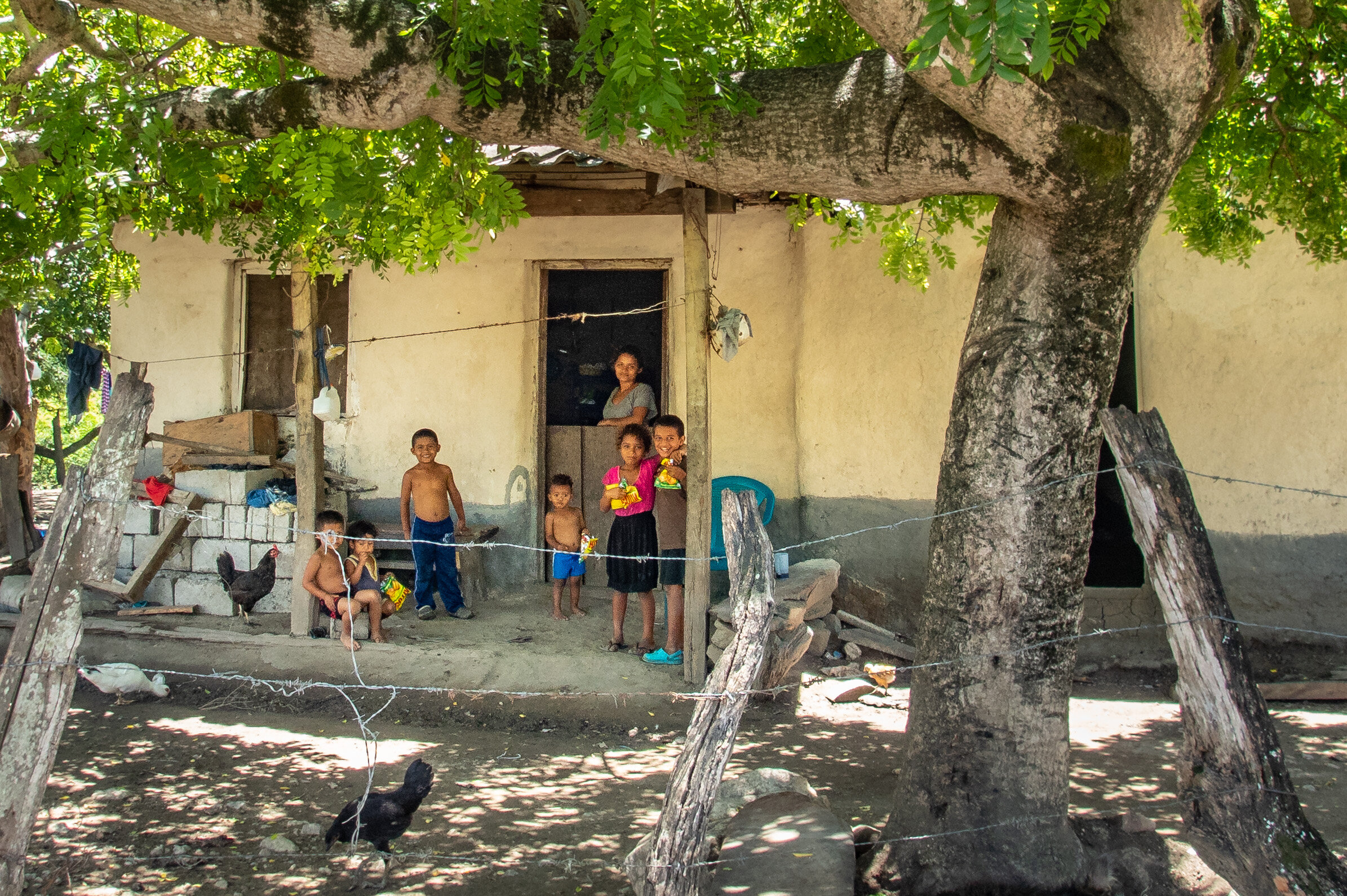 A family in El Rosario.