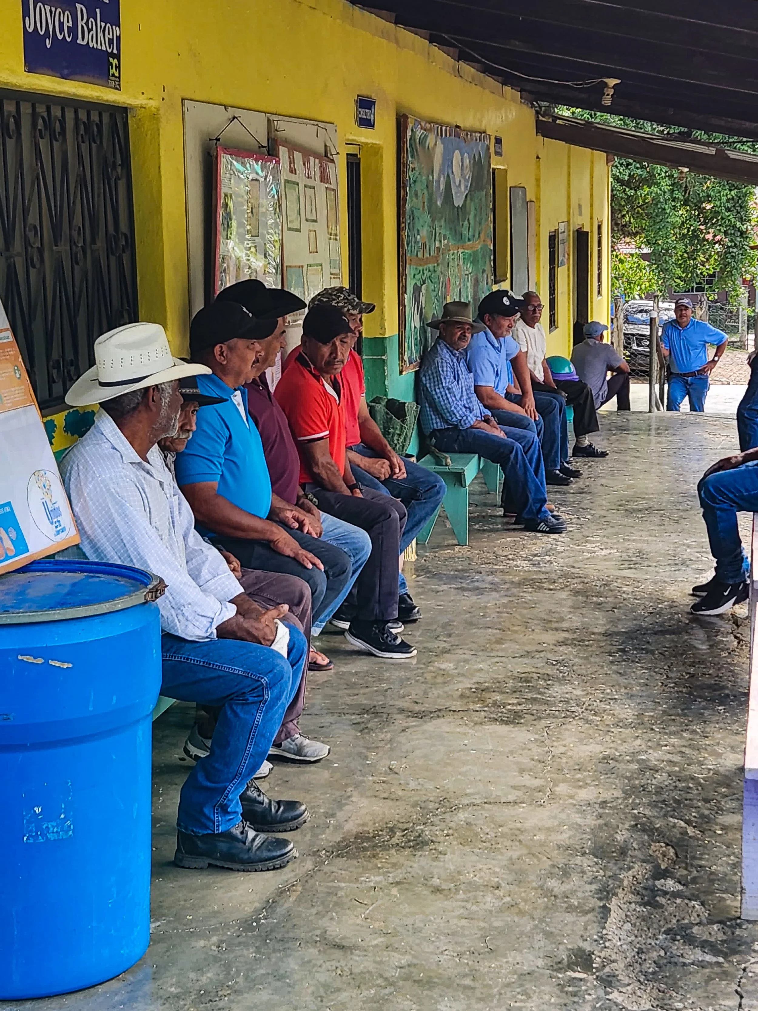 Traditional lore says Honduran men don’t go to the doctor until, “something falls off.” We have found they are eager to participate in cancer screening. These men are waiting on the porch of the Clinic for results of their prostate screening in April