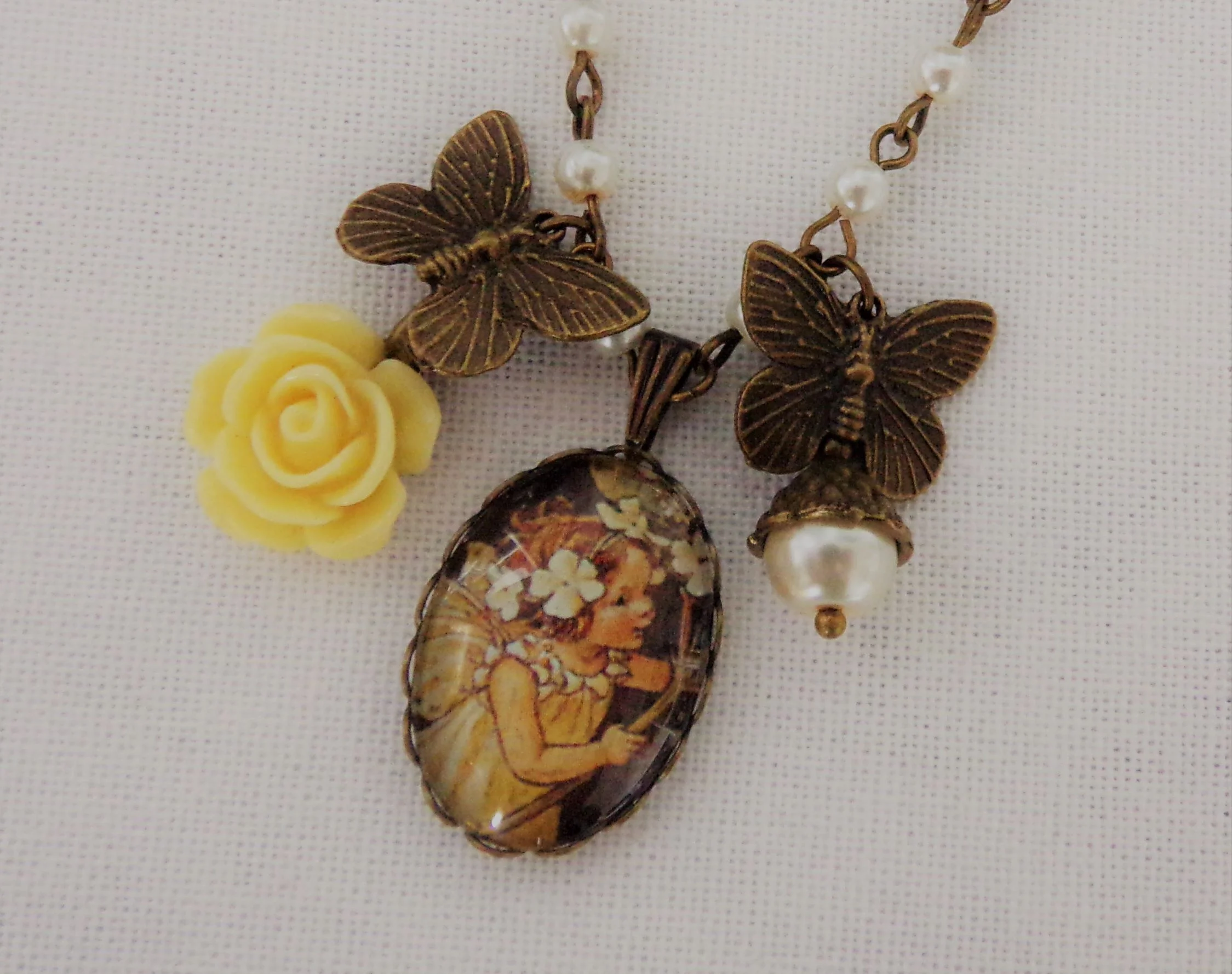 Flower Fairy Collection 'Yellow Rose Fairy' Pendant