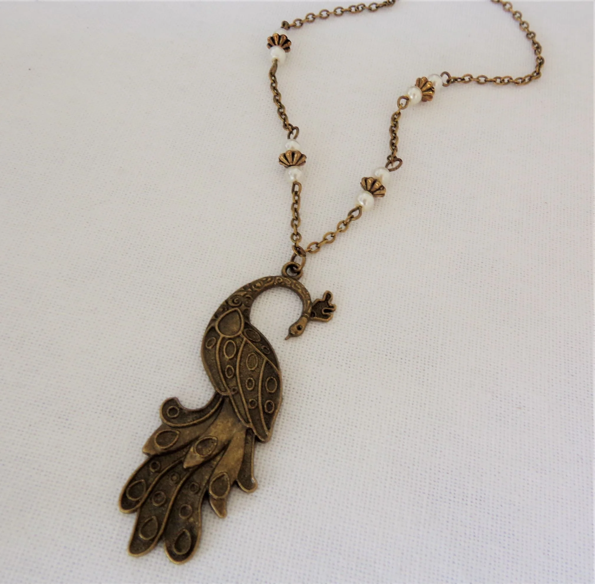 Vintage Style Peacock Pendant