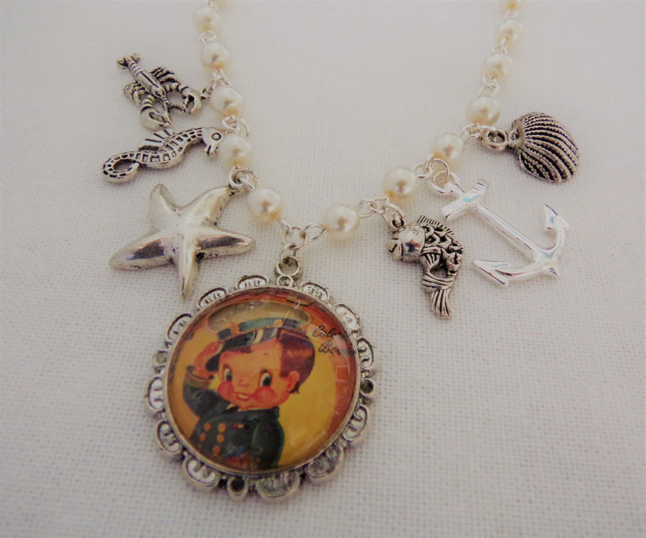 Cute Sailor Boy Charm Pendant