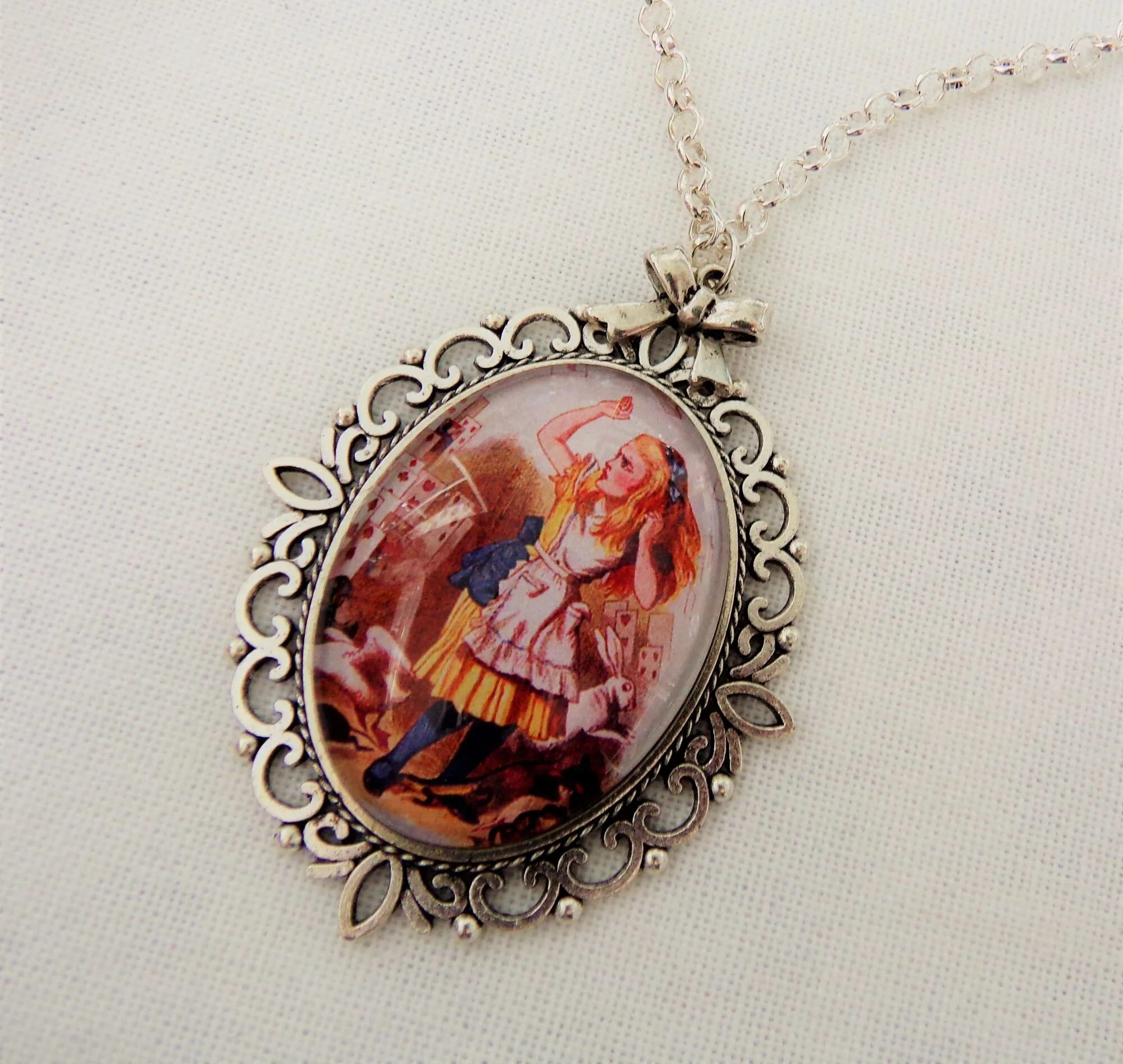 Alice and the Shower of Cards Pendant