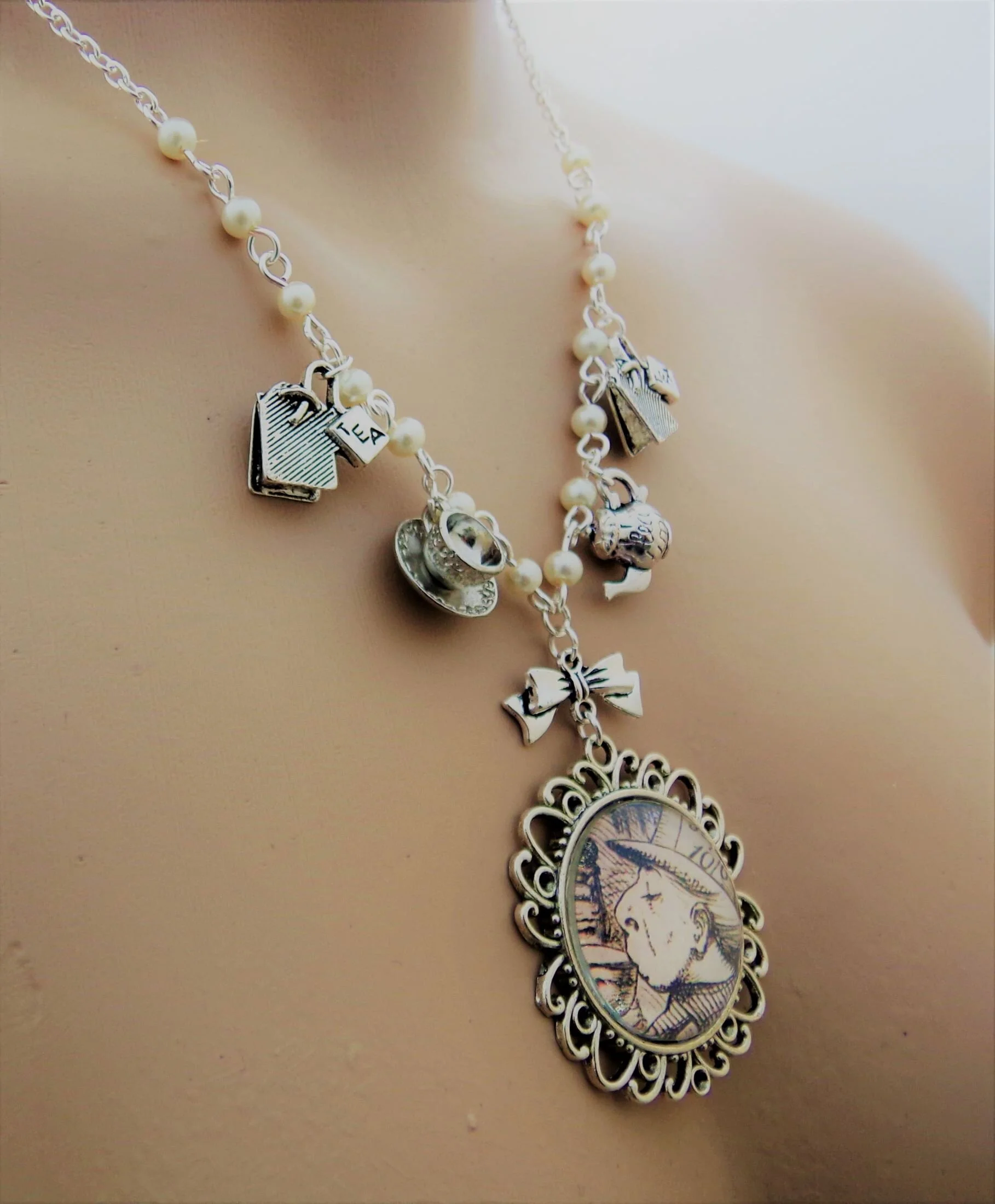 Mad Hatter Charm Necklace