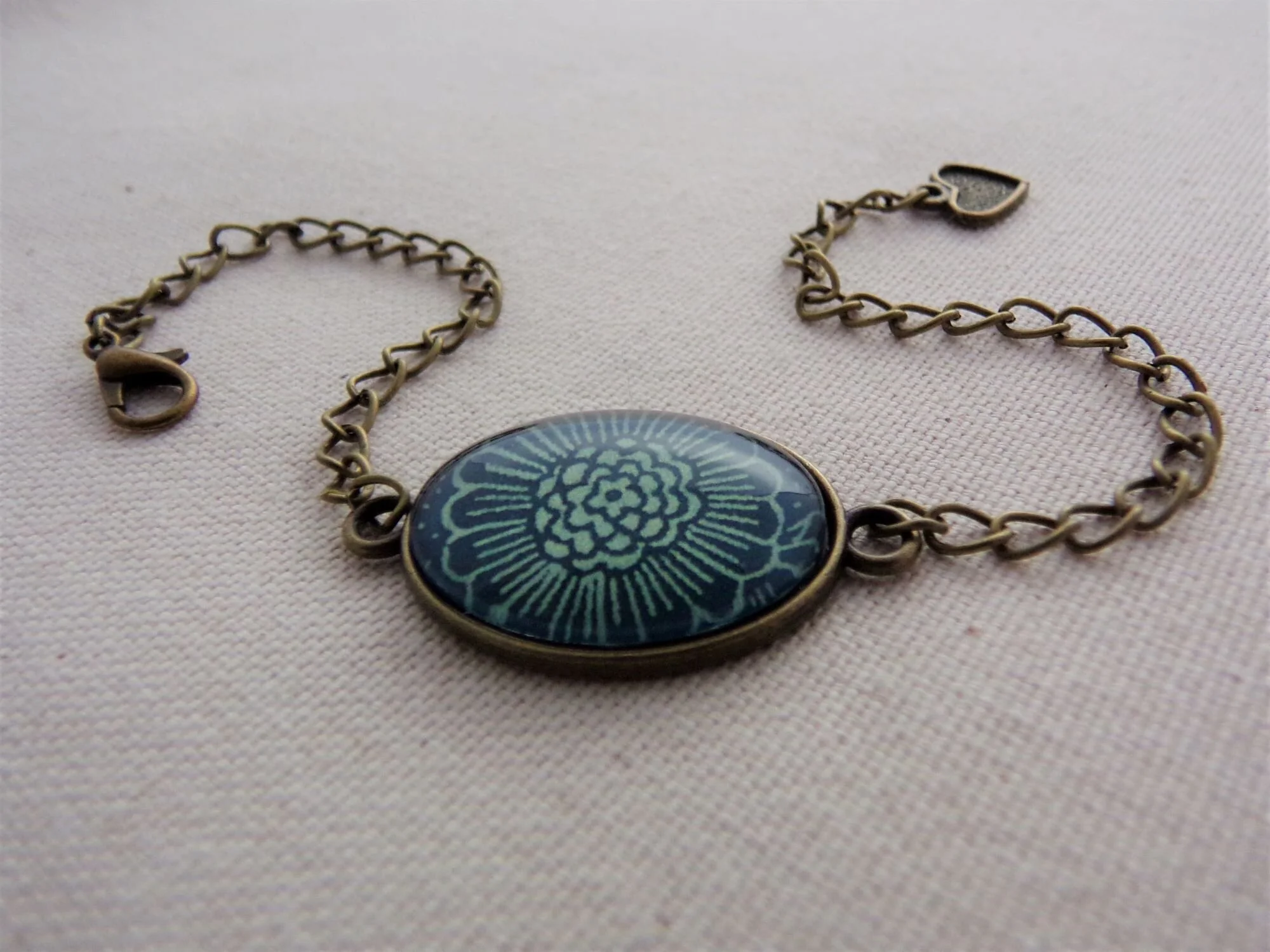 Blue Floral Bracelet