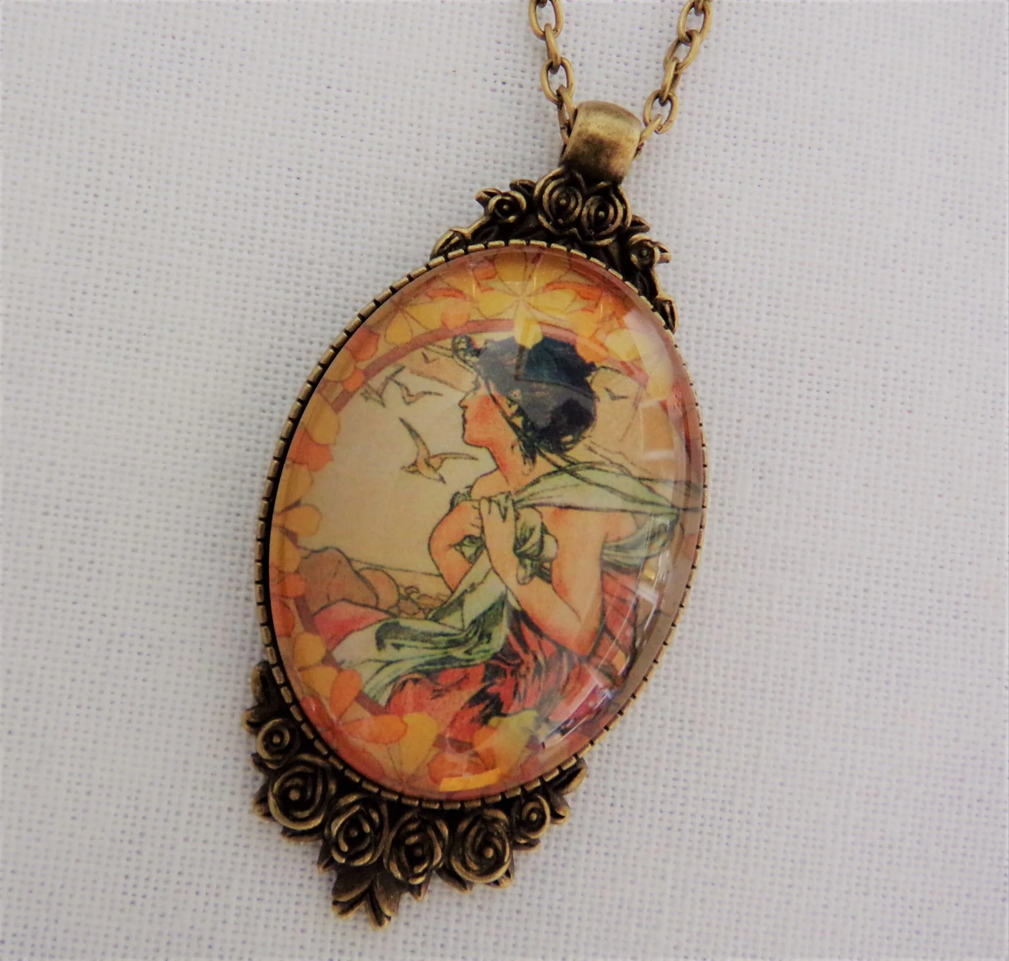 Art Nouveau Inspired Pendant