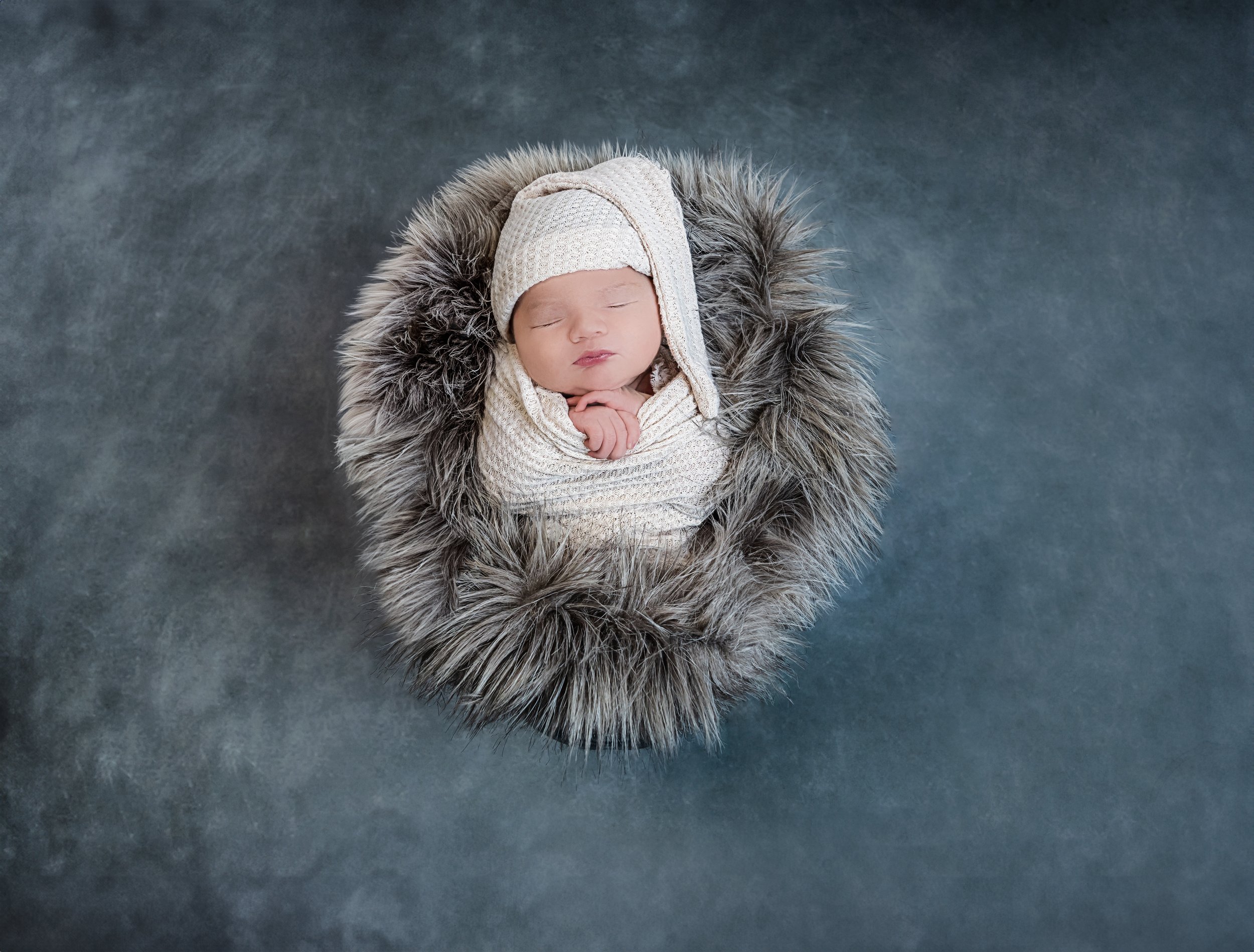 Newborn-Baby-Basket-Fur-Grey-Blue