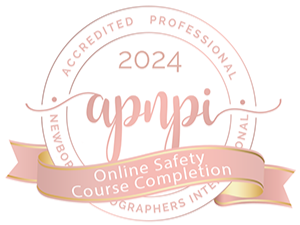 2024 APPI online safety course completion badge with pink ribbon and circular text