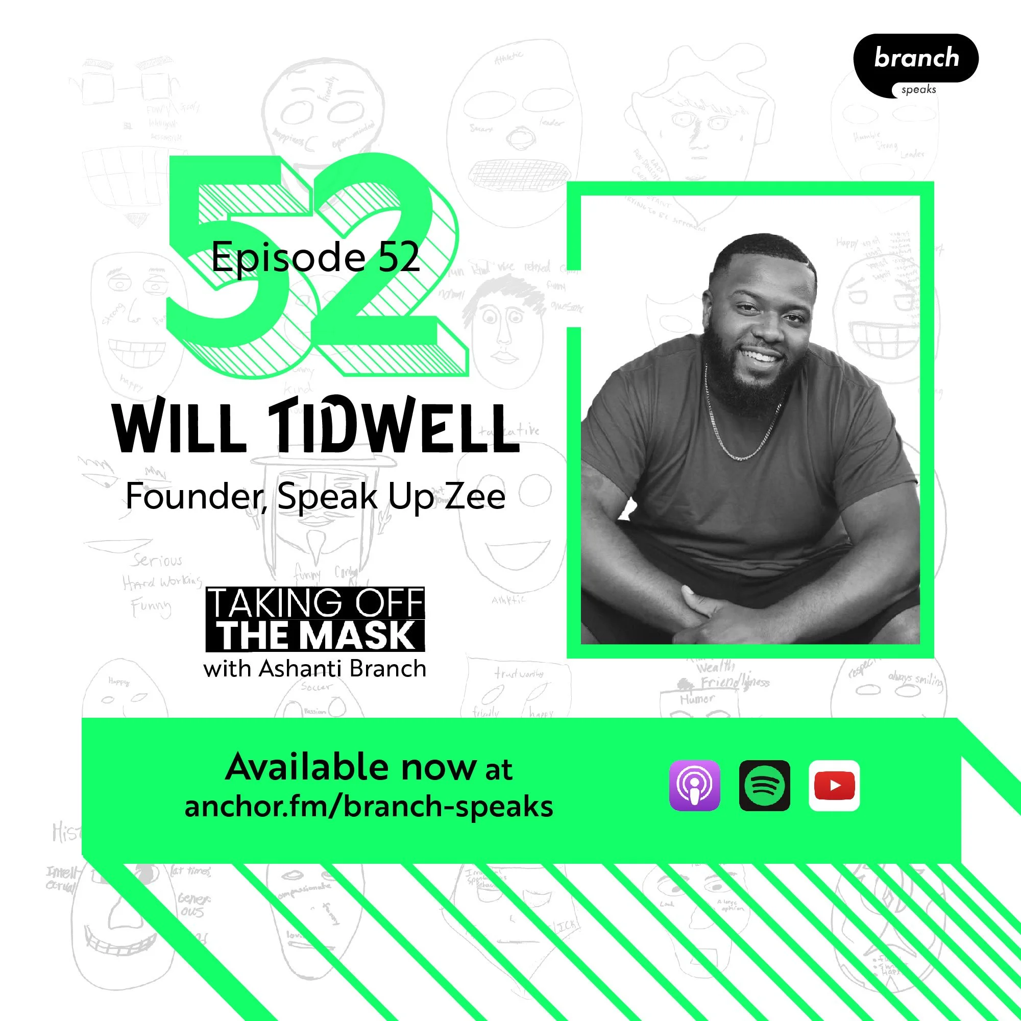 E52. Same Things, Different Masks - with Will Tidwell, Founder of Speak Up Zee 