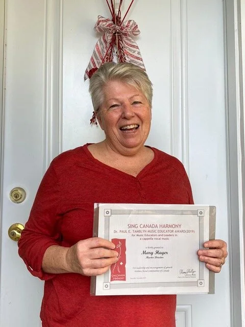 Congratulations, Mary Hager – Sing Canada Harmony Scholarship Recipient! 