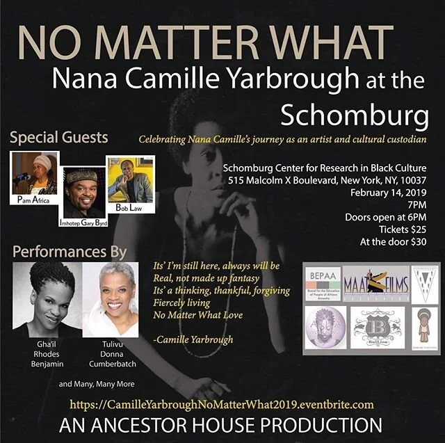Darkling Media headed the photography and video production at the historic Schomburg Center for Camille Yarbrough custodian of the culture No Matter What Show #blackhistorymonth #newyork