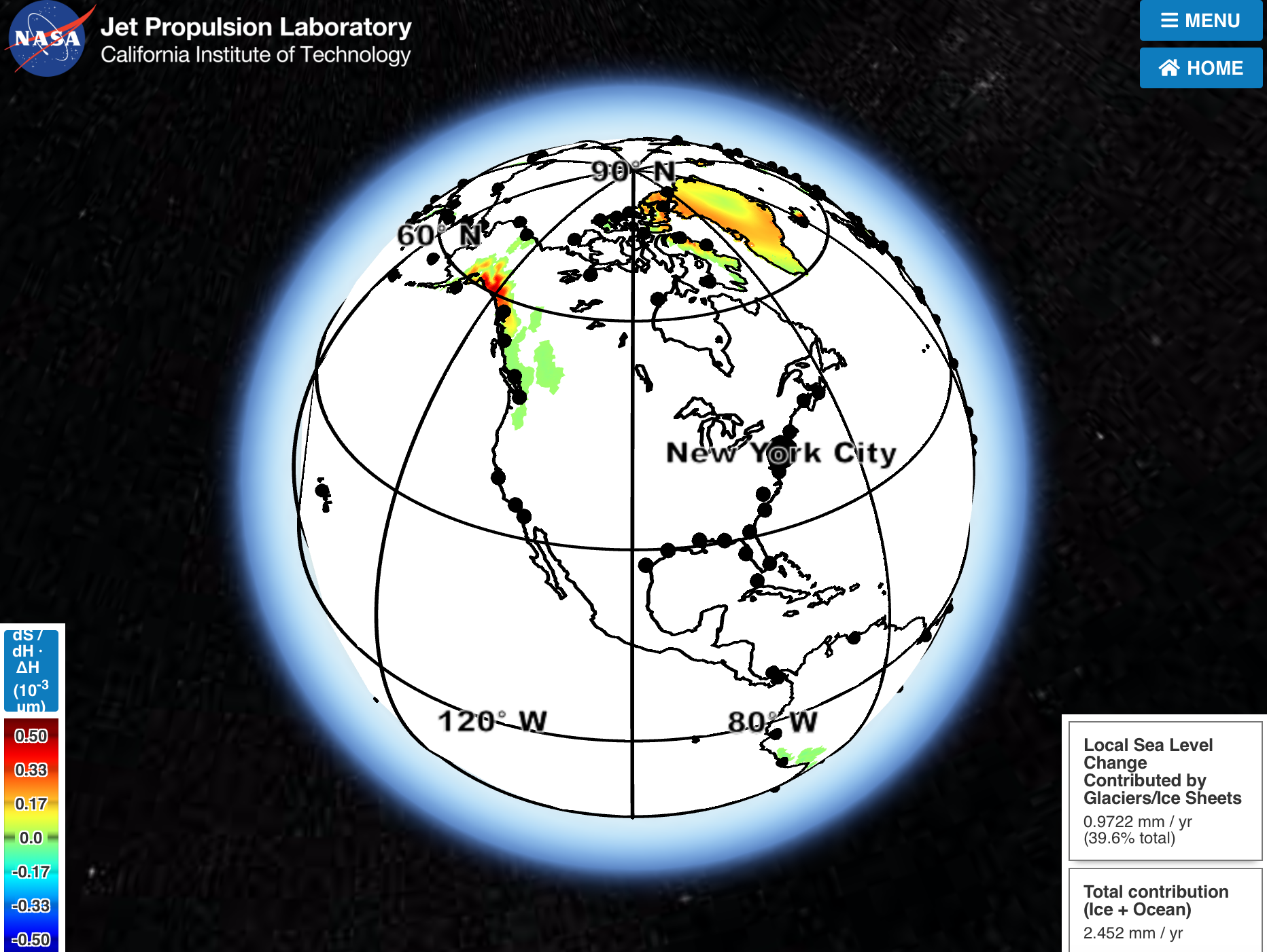 Screen shot from NASA’s Jet Propulsion Laboratory (https://vesl.jpl.nasa.gov/sea-level/slr-gfm/)