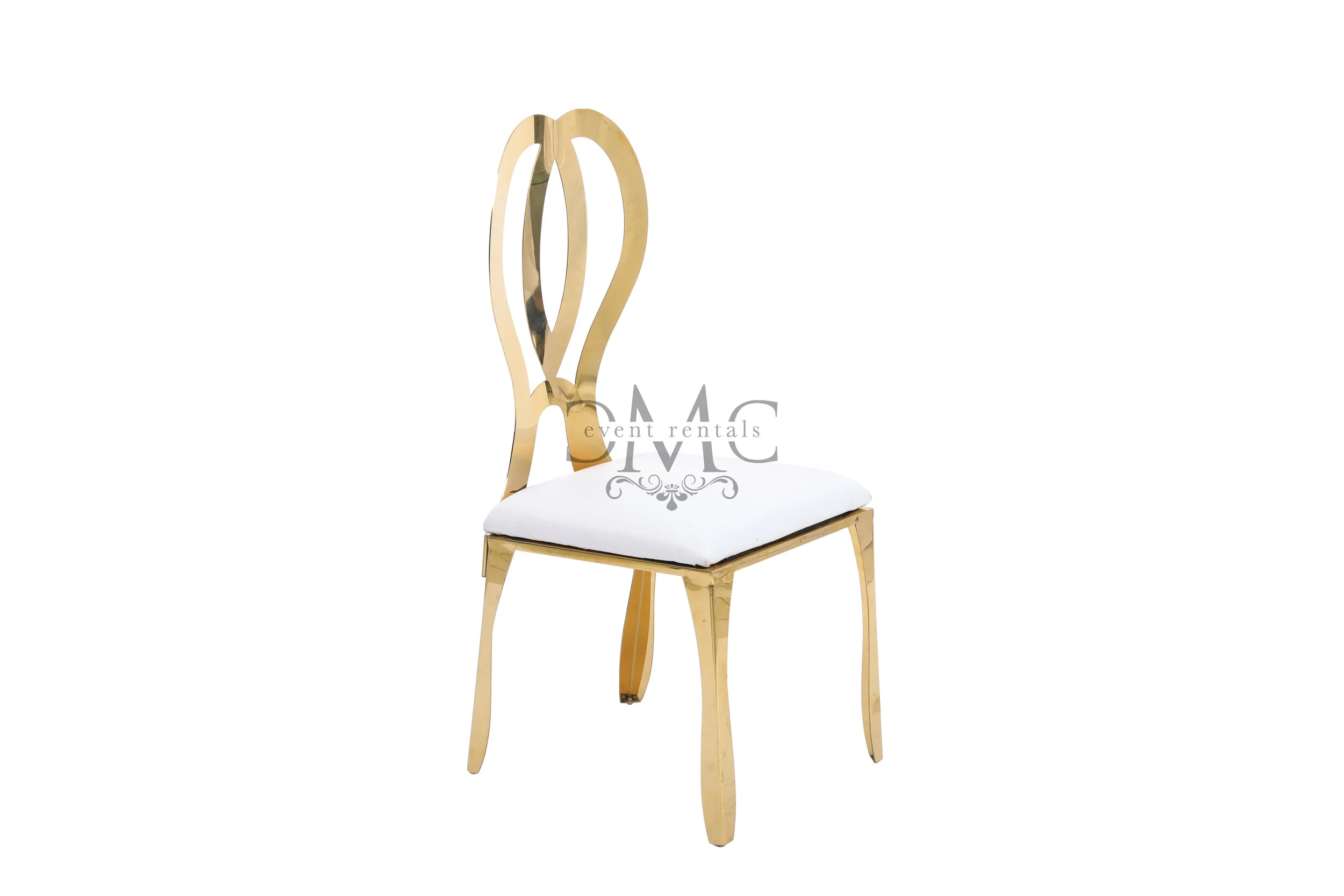 Heart Back Washington Chair - Gold