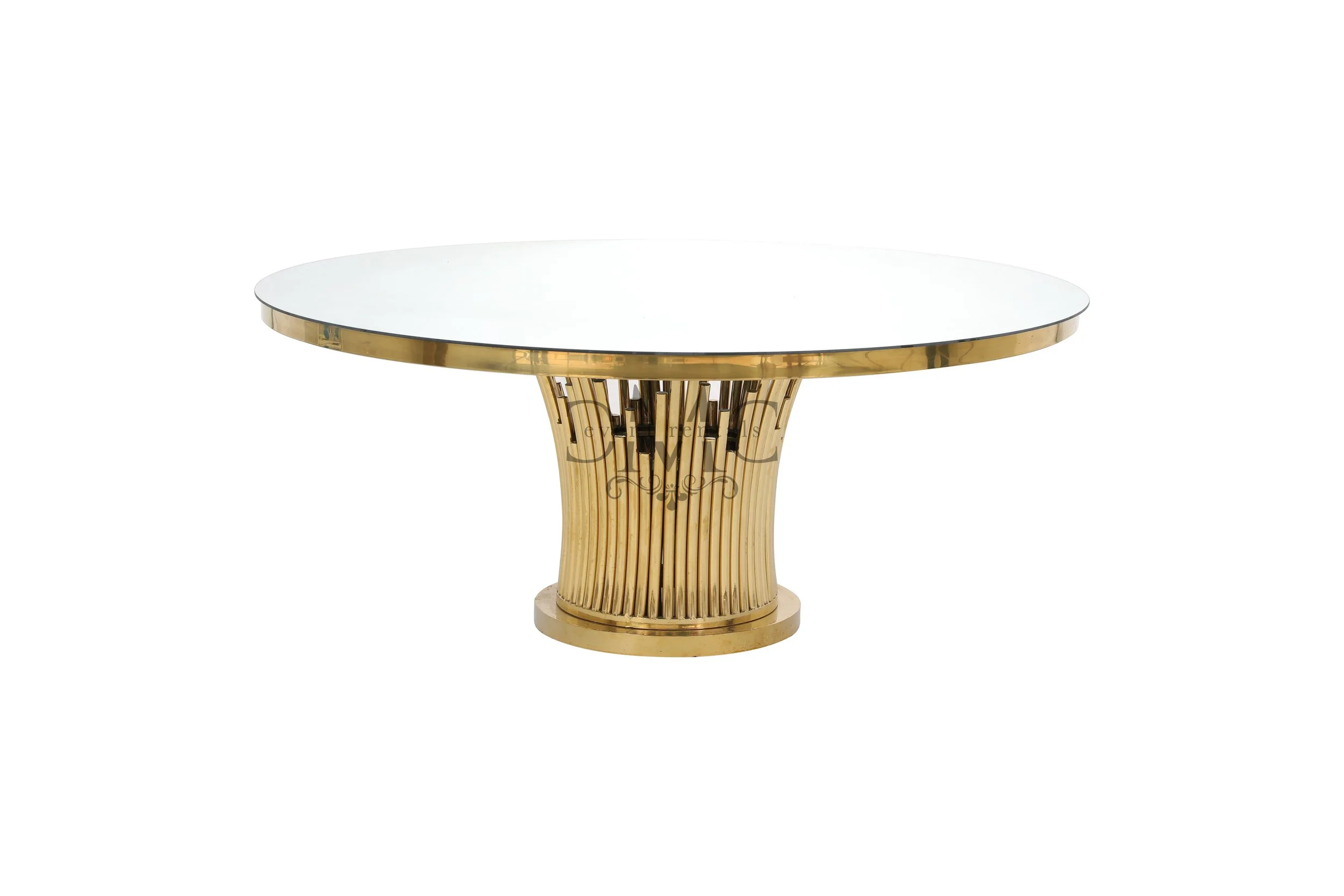 Gold Bamboo Round Table