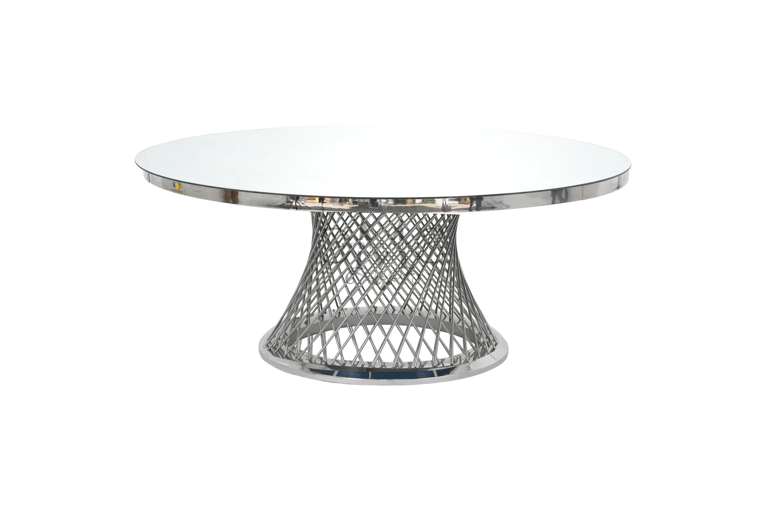 72" Silver Brooklyn Round Table