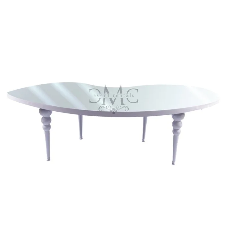 Serpentine White Table