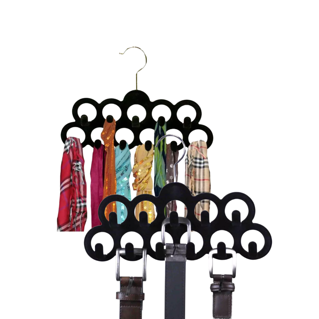 Slip-Proof Snag-Free Velvet Accessory Hanger 