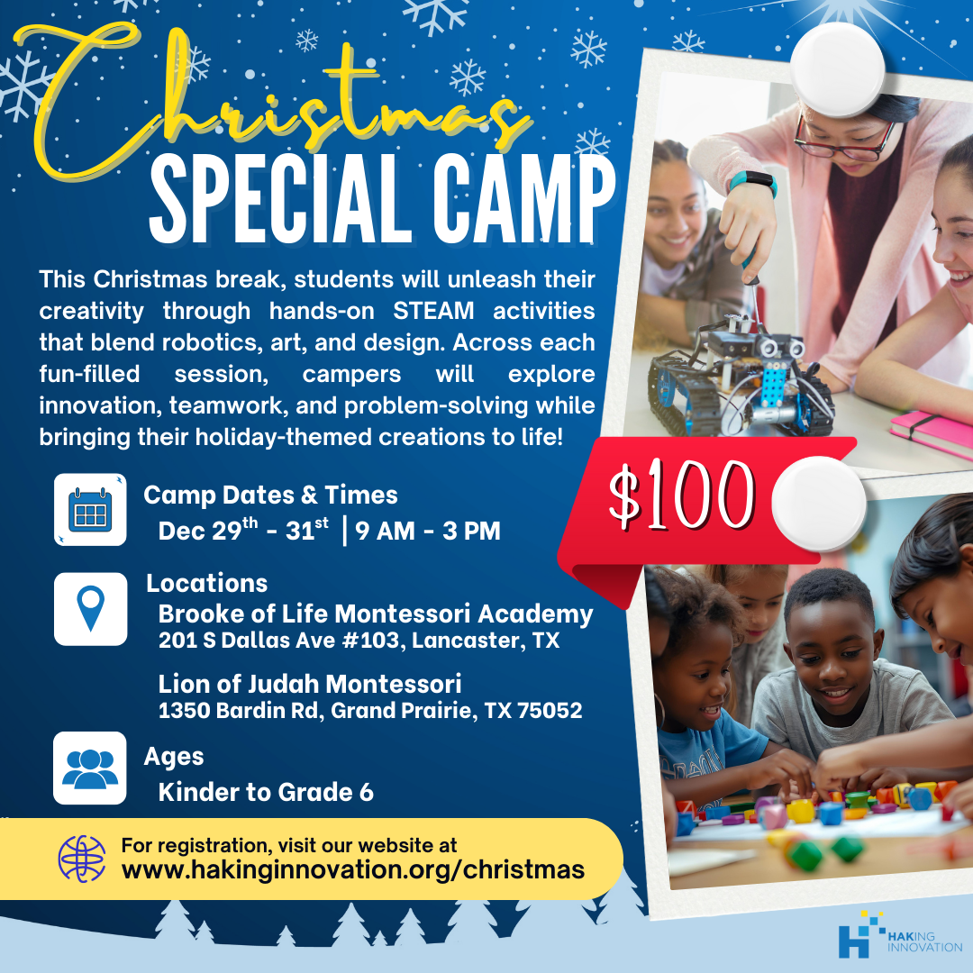 [Grand Prairie] Christmas Special STEAM Camp (Dec 29–31)