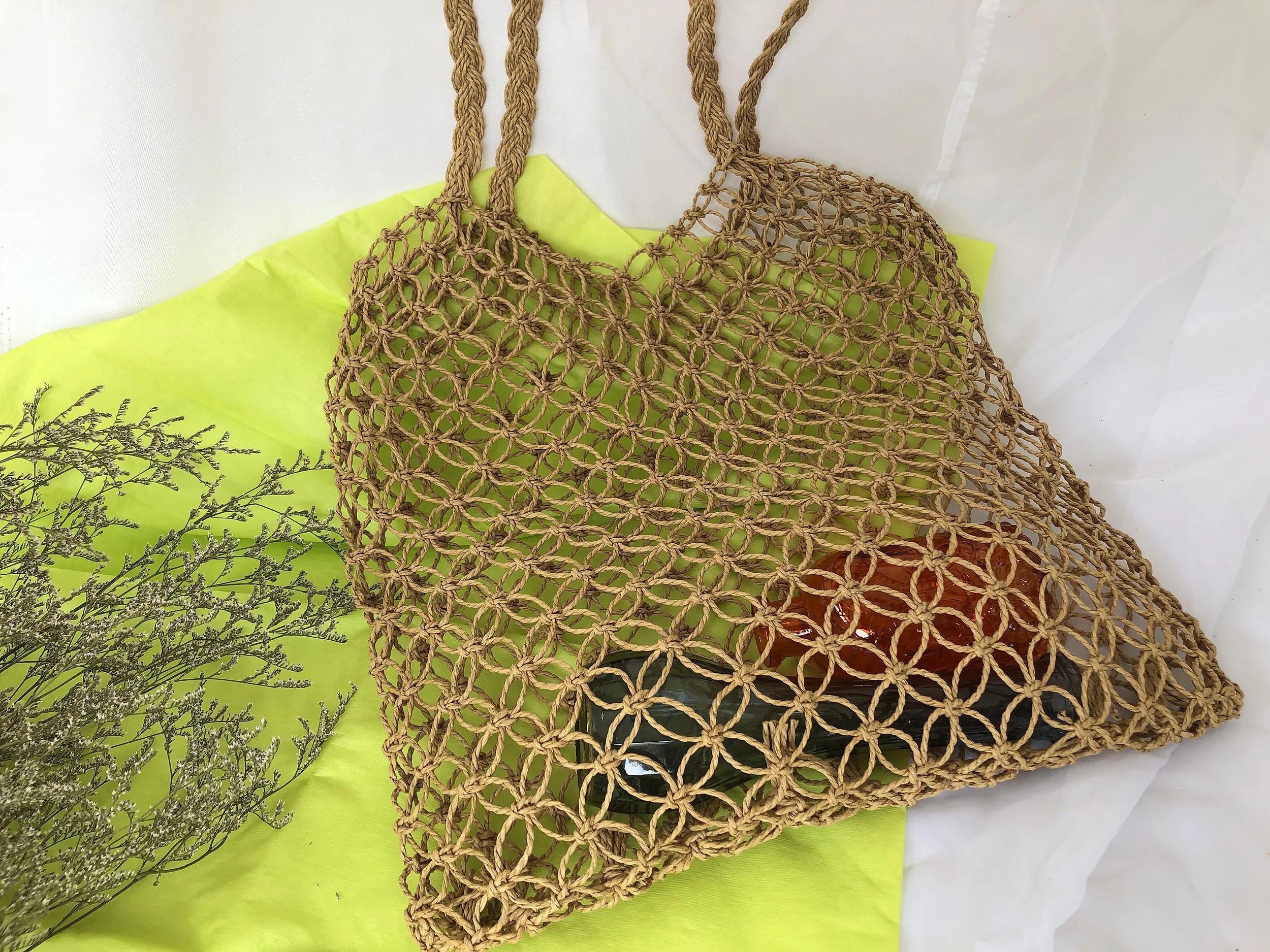 Organic fiber twine Shopping Bags (10 pcs)