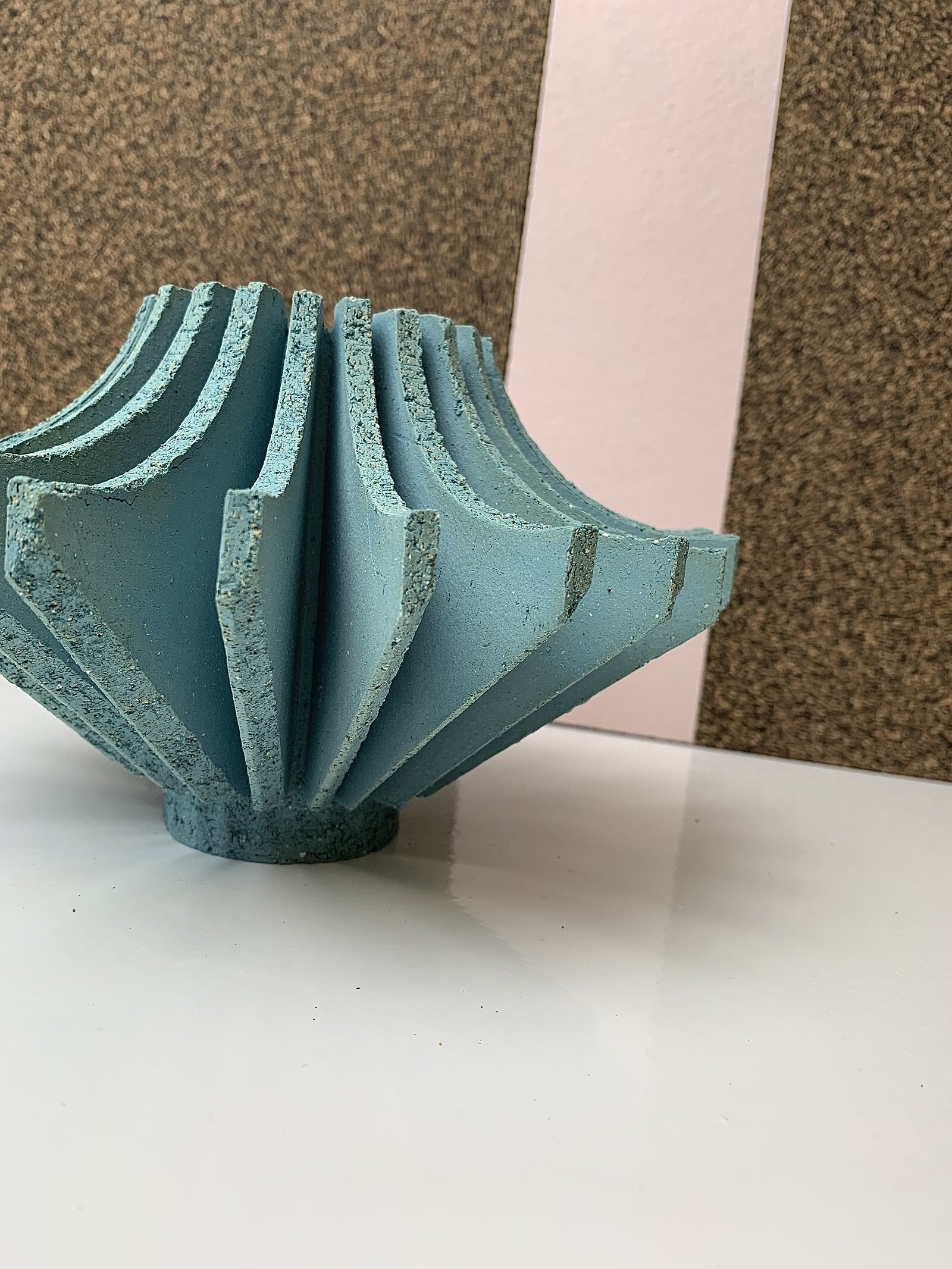 turquoise ceramic small vase