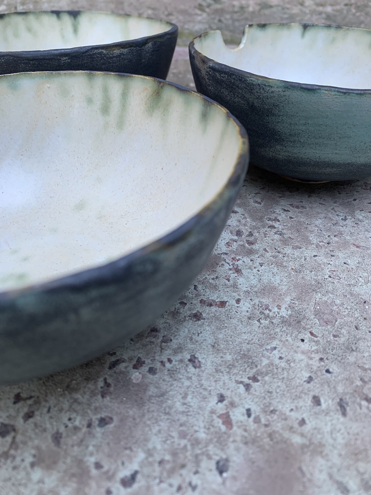 Andrew walker ceramics class bowls set copper patina.jpg