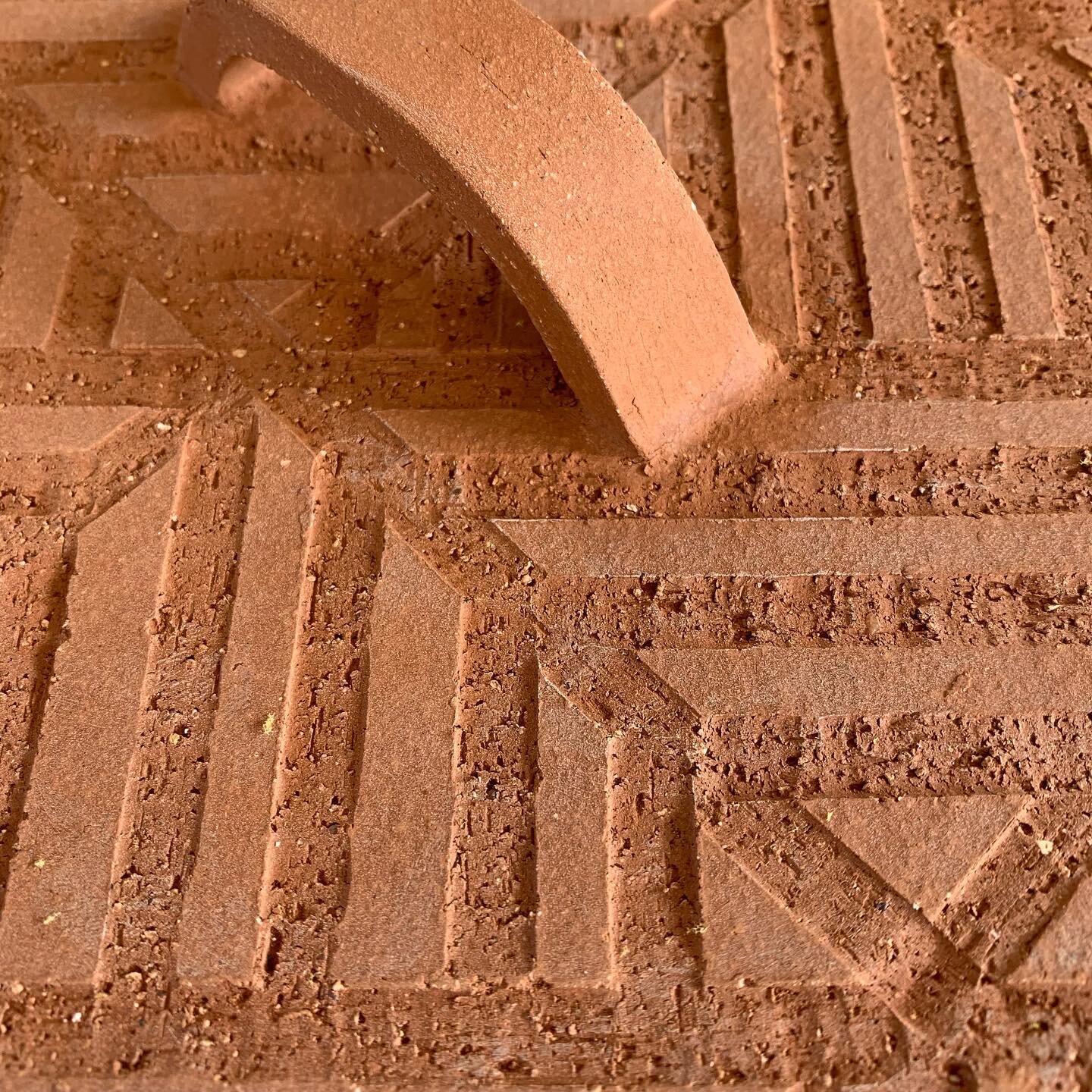 Terracotta oven dish closeup Andrew Walker Ceramics.JPG