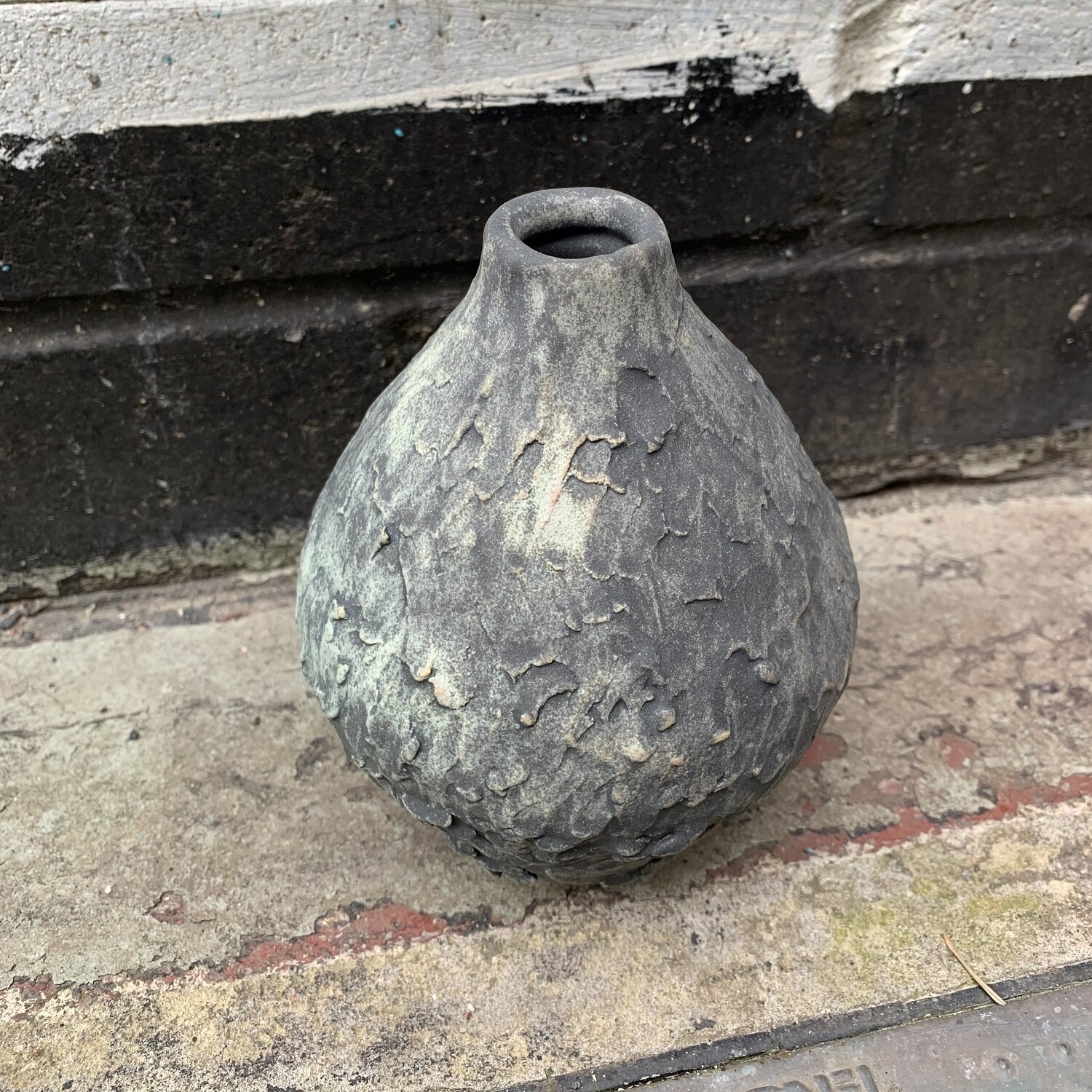 Andrew walker ceramics class volcanic vase.jpg