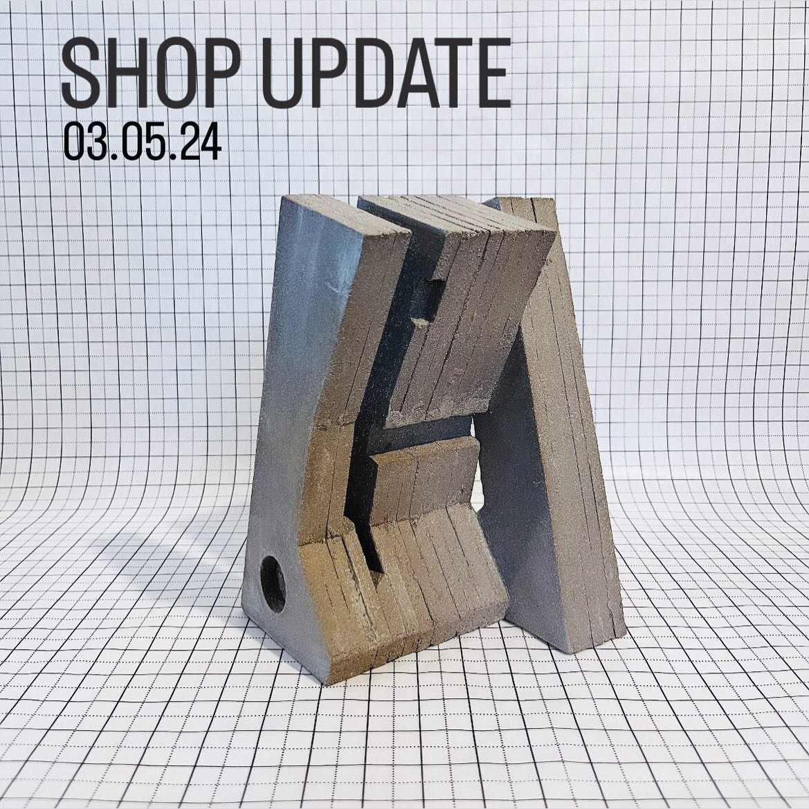 My next shop update is scheduled for Friday May 3rd. 
I'll be sharing some new work as well as some BH offers! Save the date do you don't miss out. 

#ceramic #handmade #clay #sculpture #brutalist #brutallondon #architecture #design #potterylove #cer