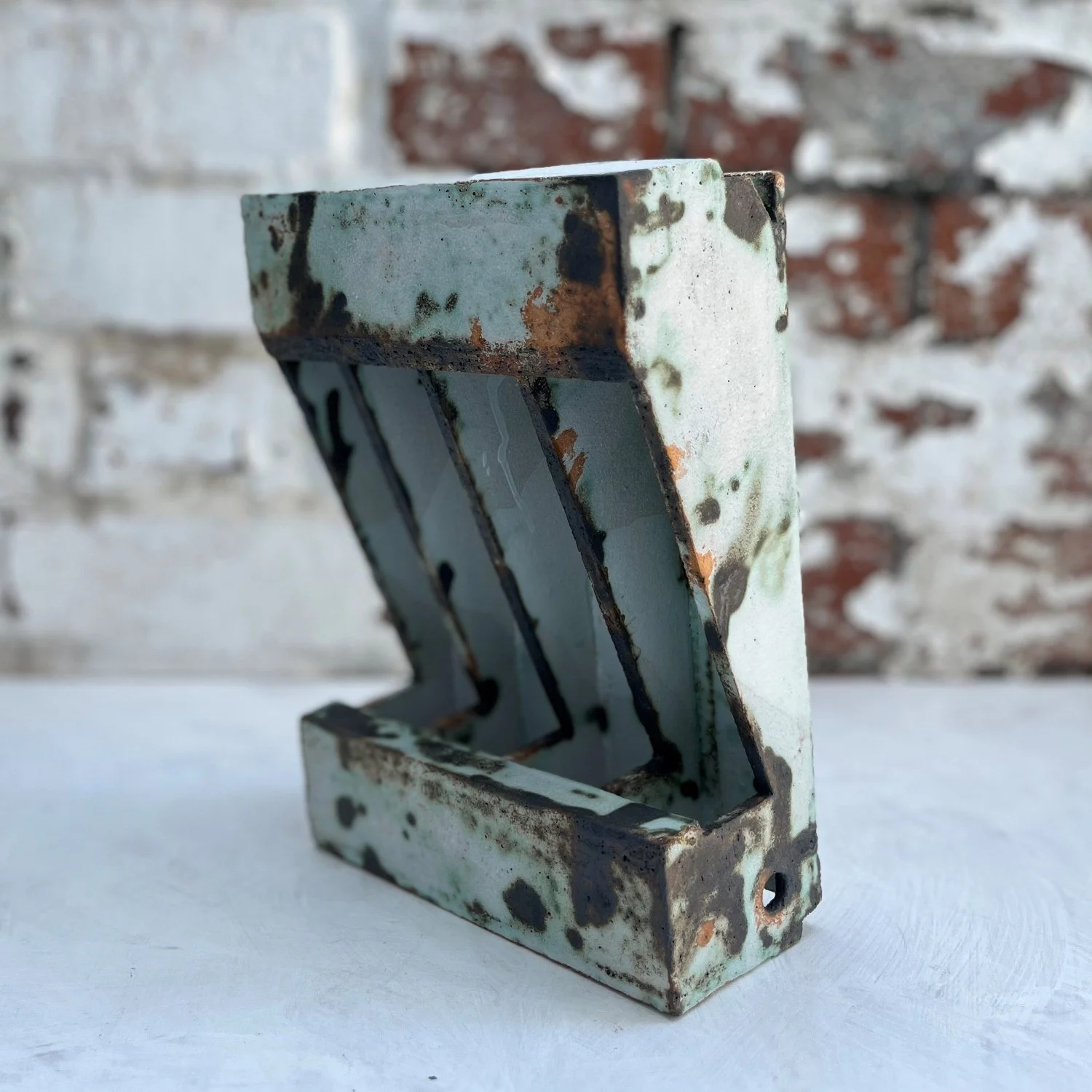 ceramic sculpture open structure architectural form