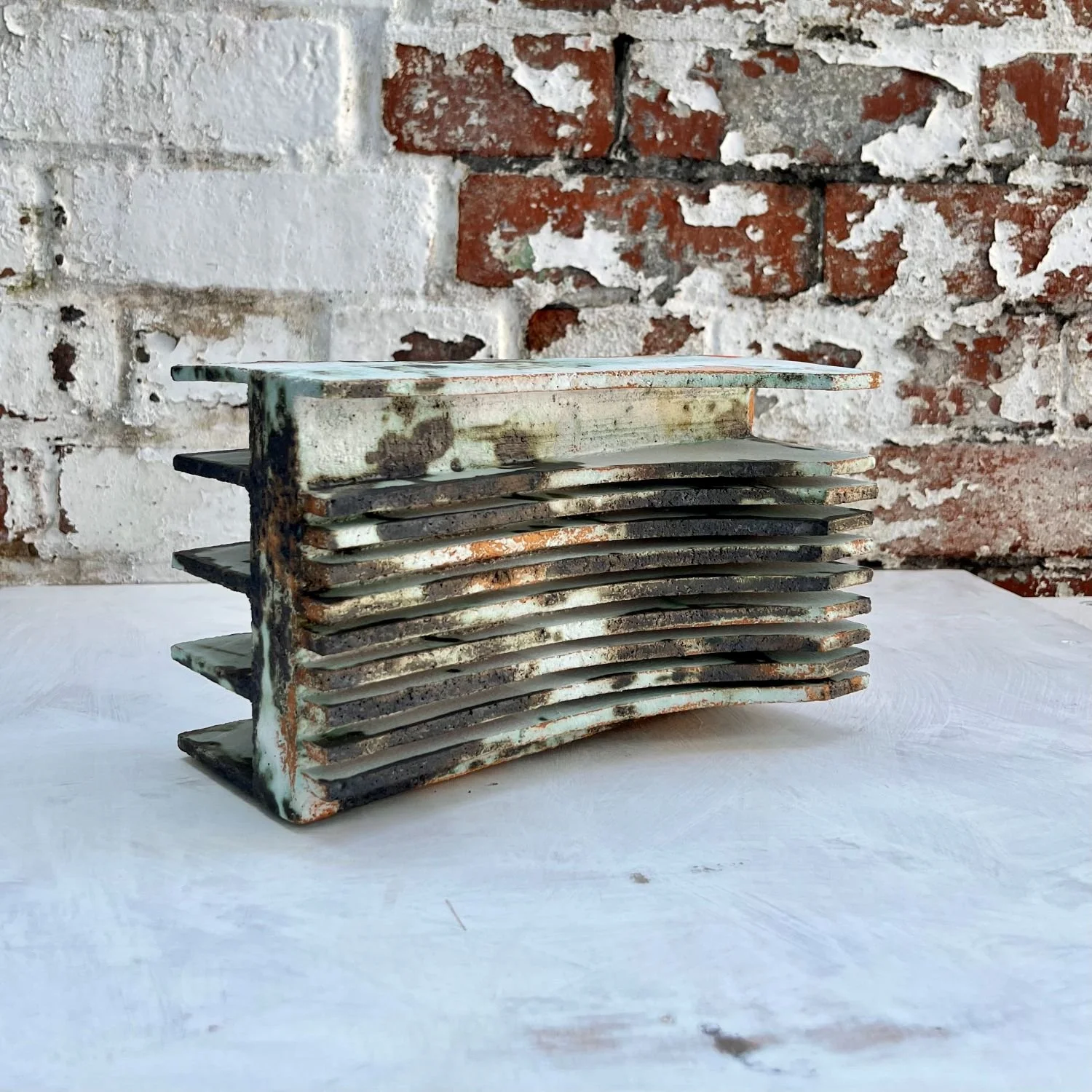 brutalist ceramic sculpture