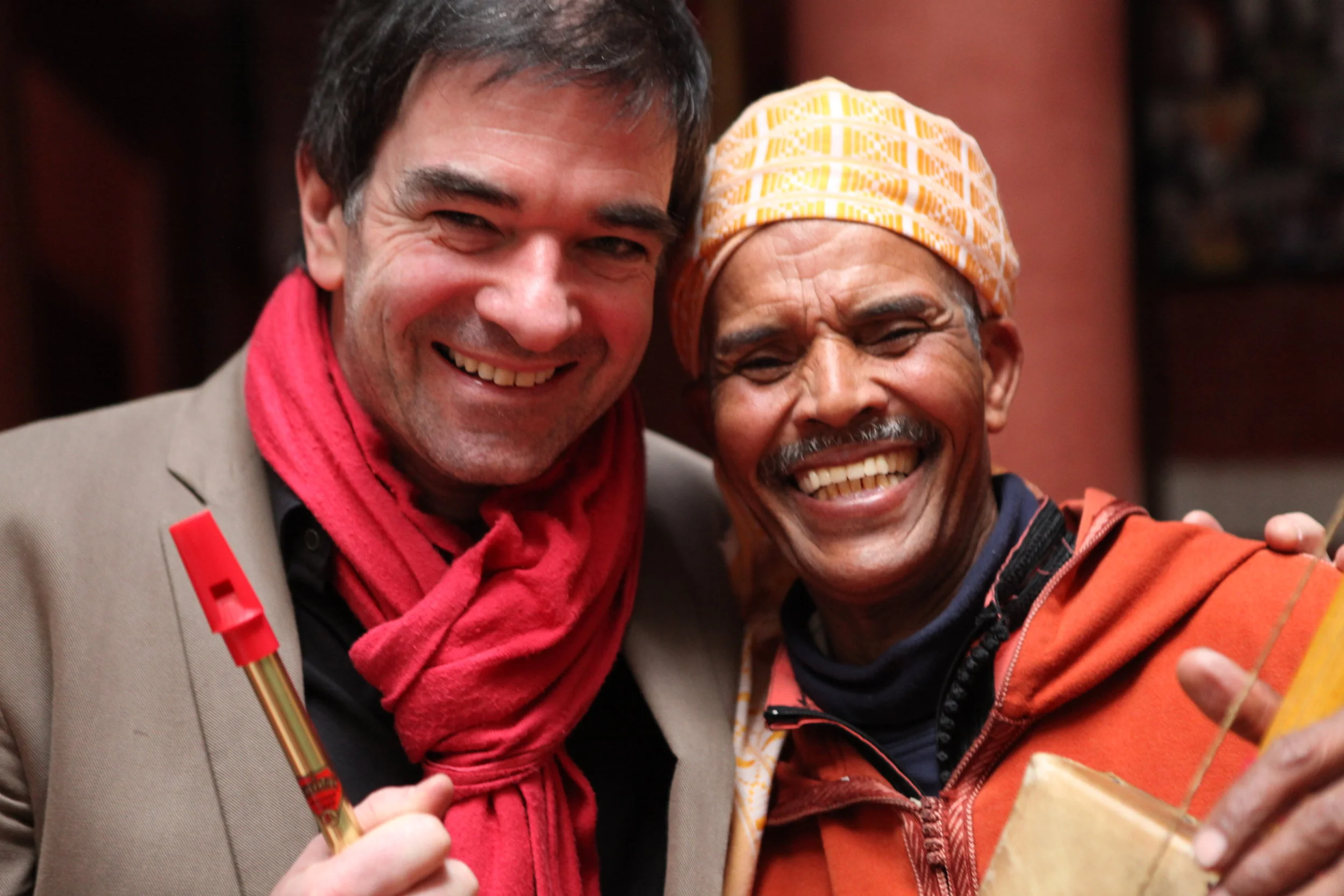 Fiachna O Braonain and Hassan L'Gadiri Ceolchuairt Morocco.JPG