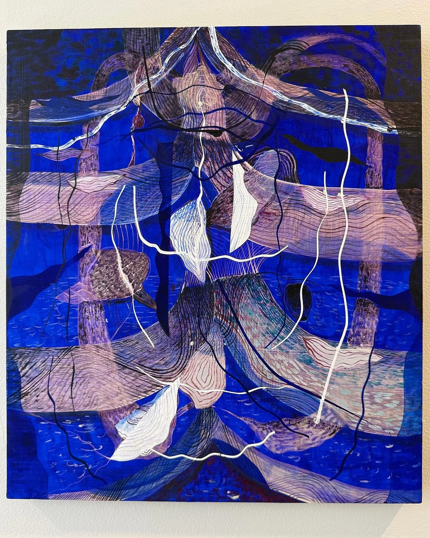 &lsquo;Awe and Wonder,&rsquo; acrylic on birch board, 40x30cm, 2026. #helenshelley