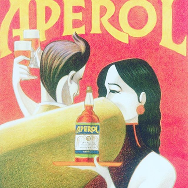 🍹 You may have noticed my favourite tipple this summer? Love this retro poster 🧡  and ... &lsquo;waiter' ! ... FYI Prosecco, Aperol, Soda Water and Orange peel.... WOOOOOah 💥
.
.
.
#summerevenings #summertime #summerday #summer #summervibes #holid