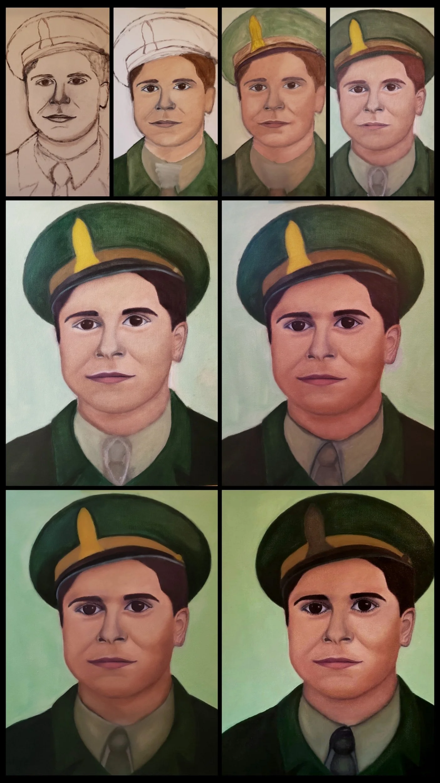 PROCESS OF AN OIL PAINTING