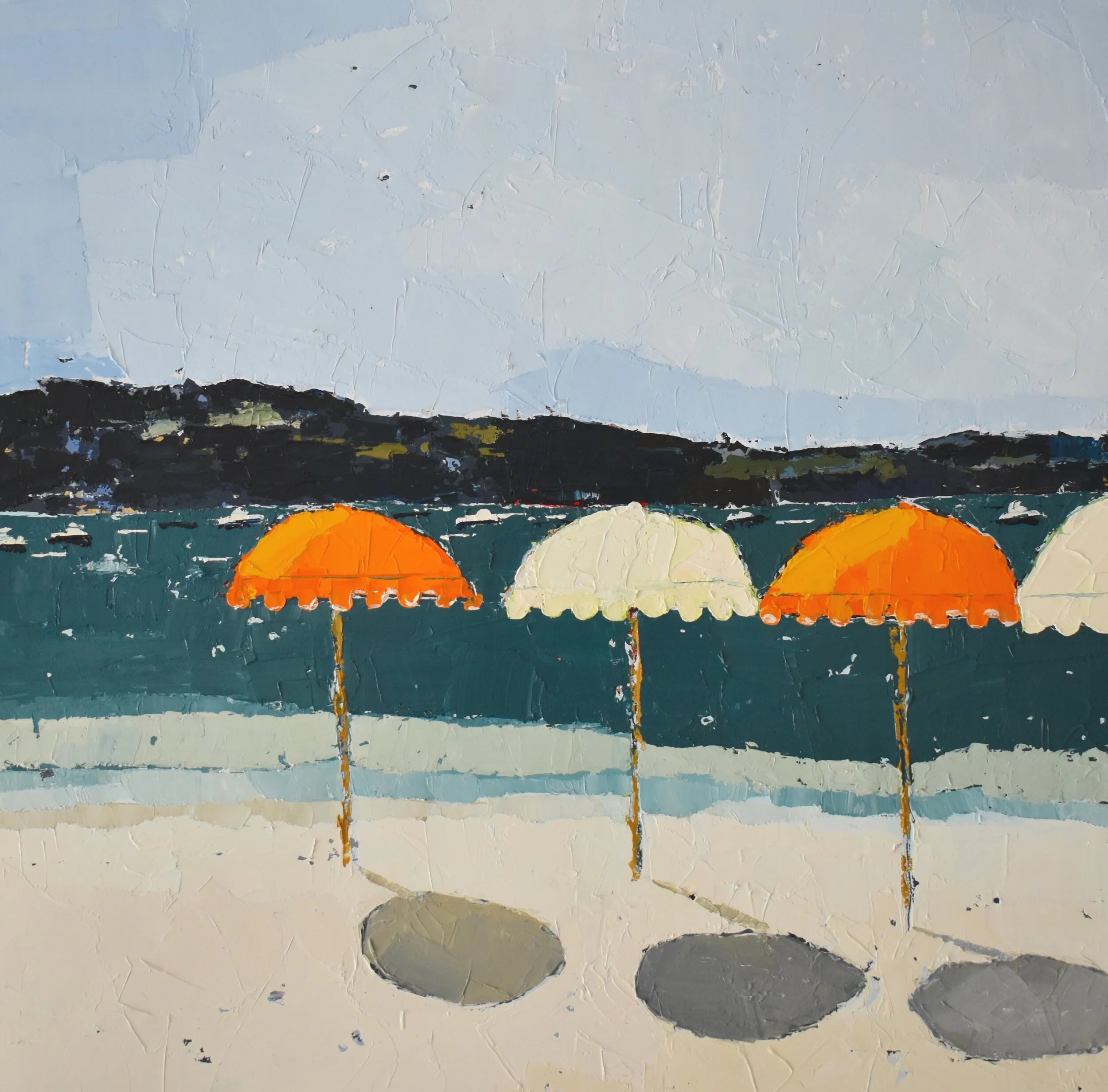 Umbrellas at the Sea