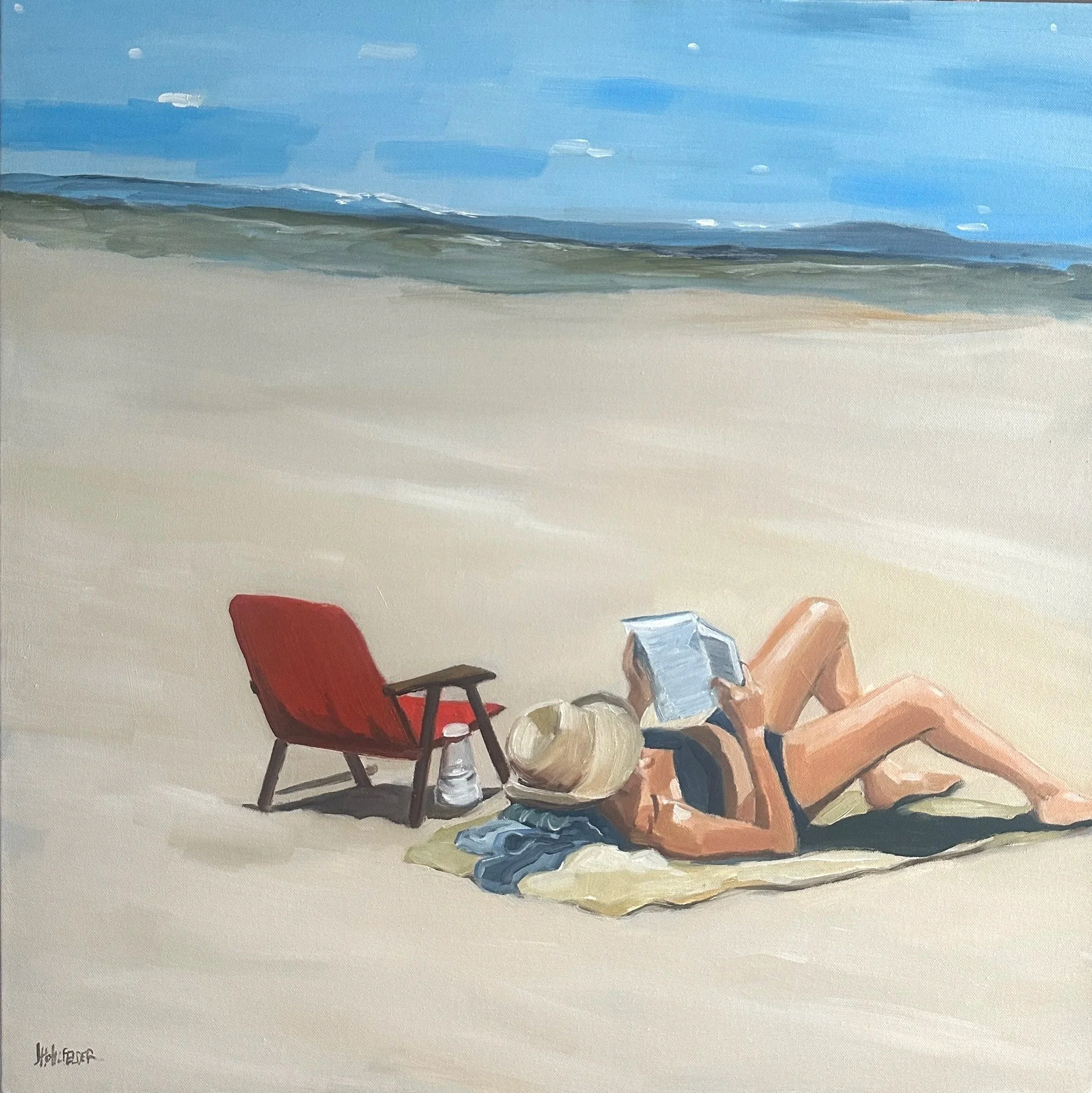 A Red Beach Chair