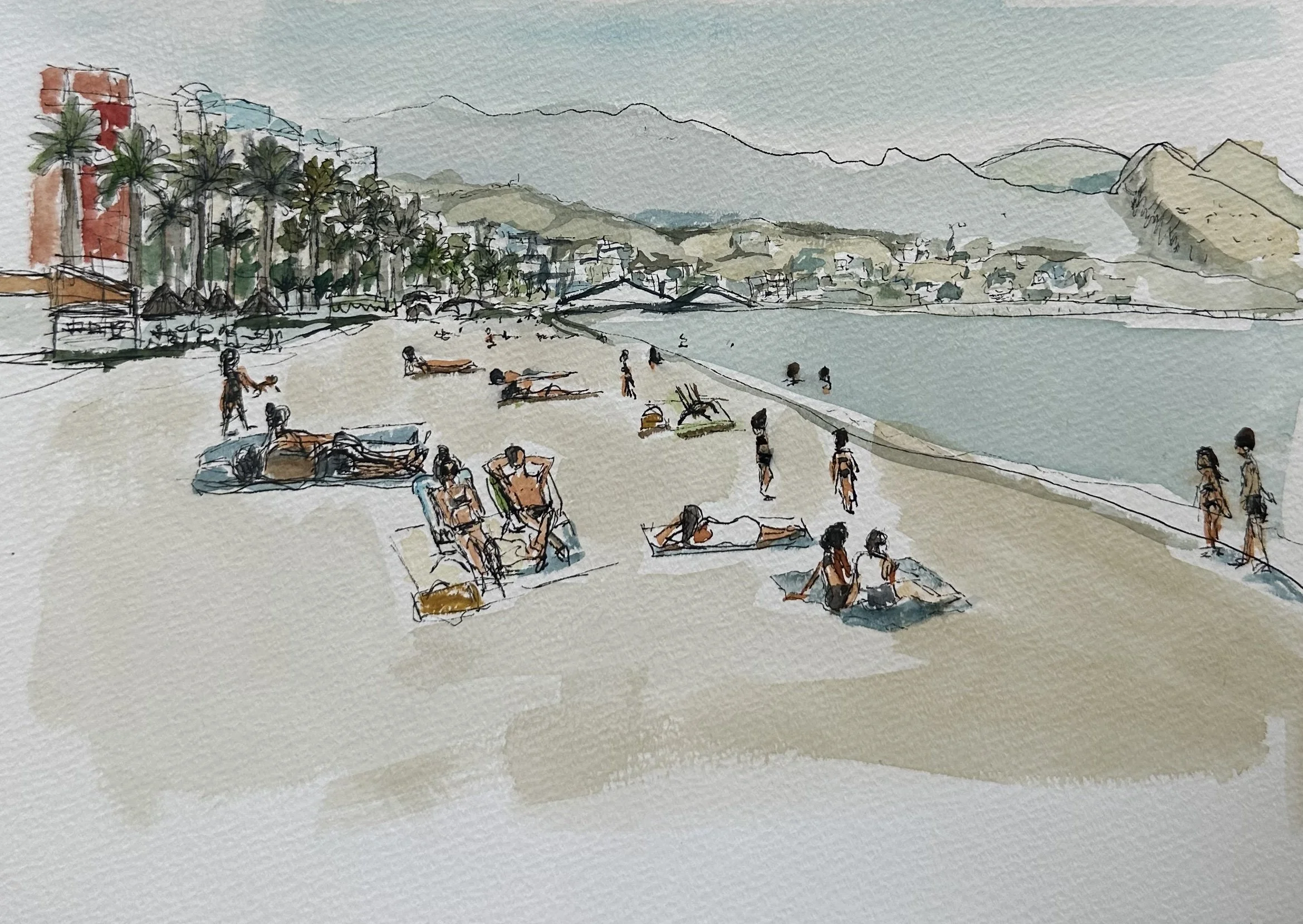 Sunny Day in Malaga Sketch.jpg