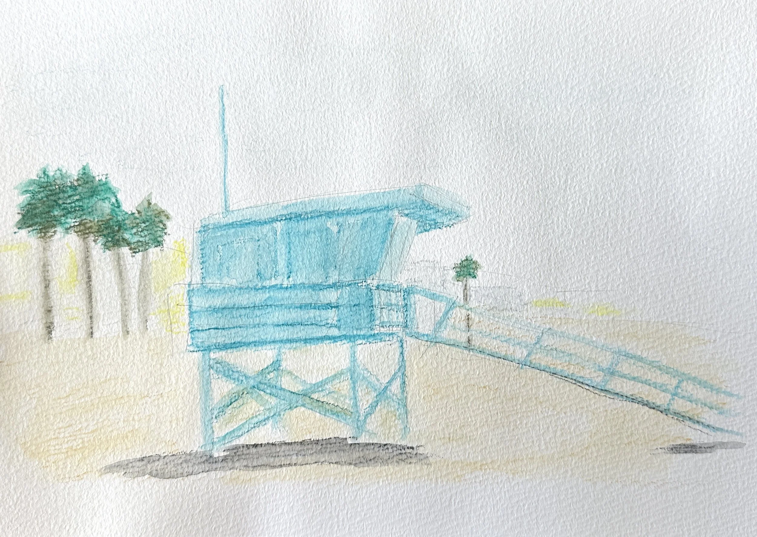 Lifeguard Shack Sketch II