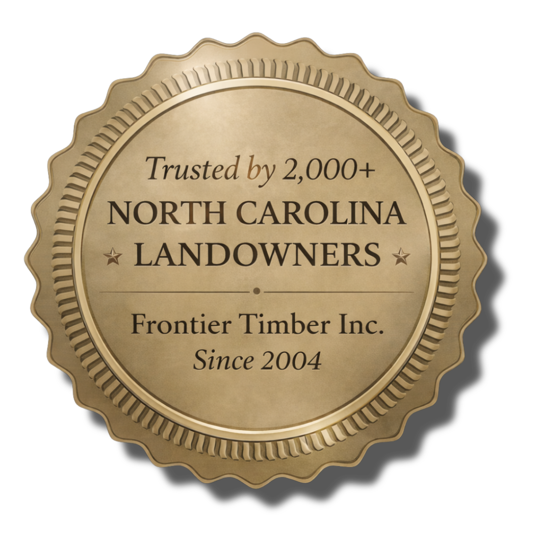Timber Harvesting Business Serving North Carolina 'Trusted by 2,000+ North Carolina Landowners, Frontier Timber Inc., Since 2004.'