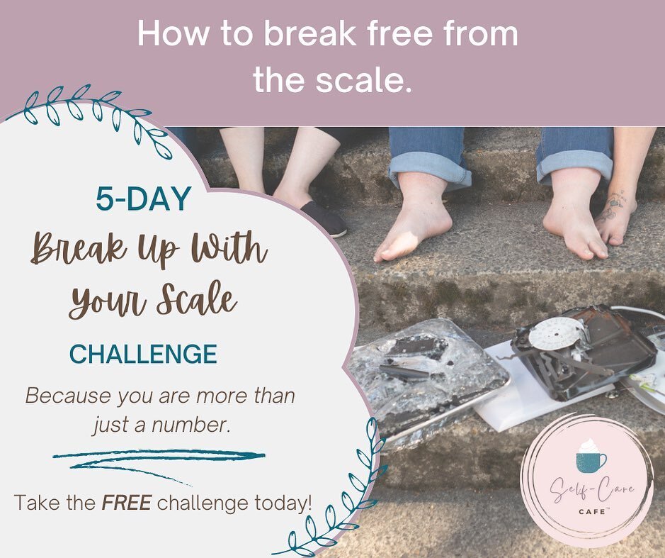 Have you heard? @carriemyers &amp; I are offering free monthly challenges in our Facebook group, Self-Care Cafe!

The first challenge, Break Up With Your Scale, starts Monday, November 7th and lasts 5 days. Each month will have a different theme and 