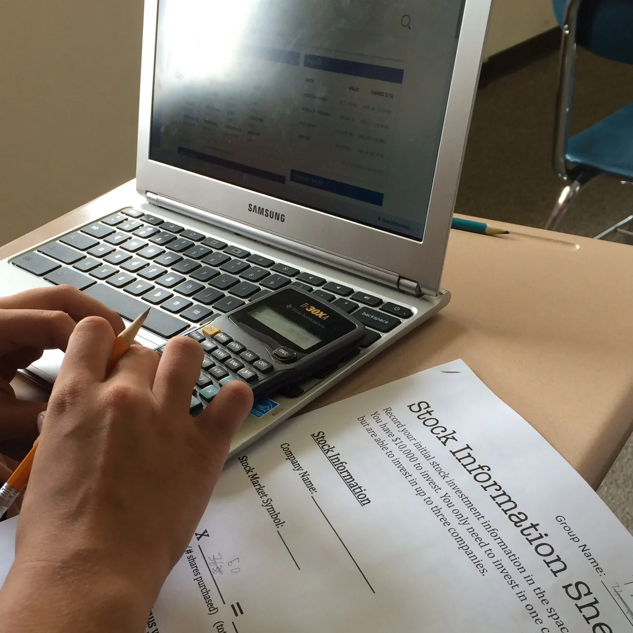 Stock Market Challenge for Middle School Math
