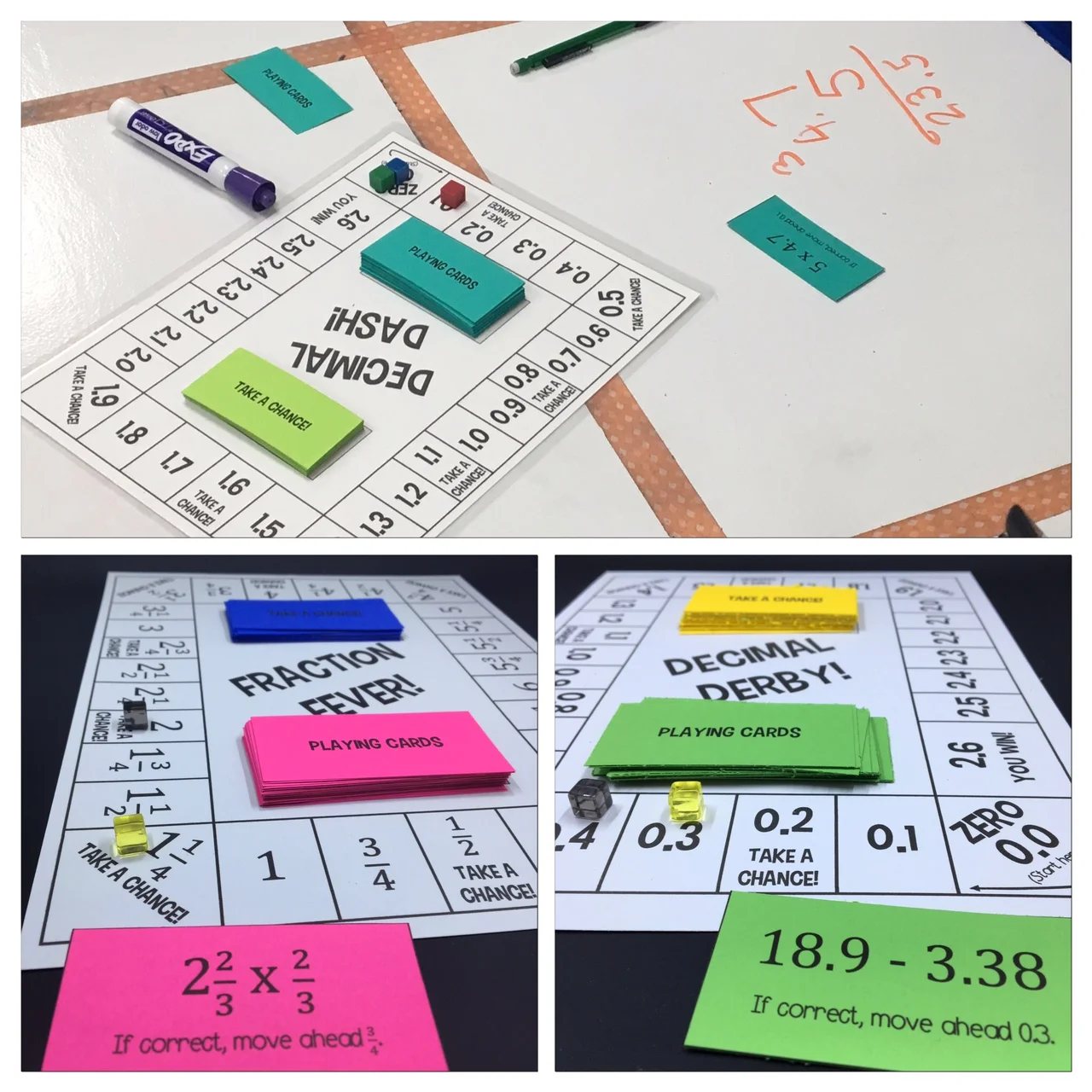 Fractions and Decimals Board Game Bundle