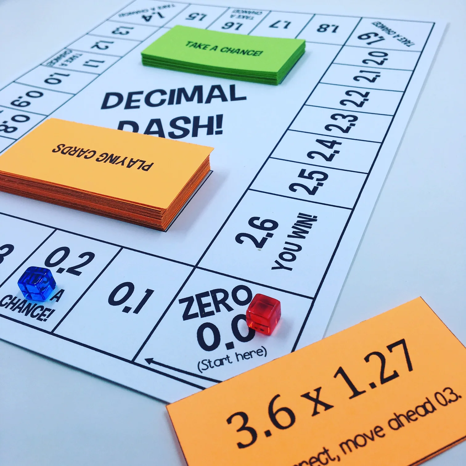 Decimal Dash! A Multiplying Decimals Board Game