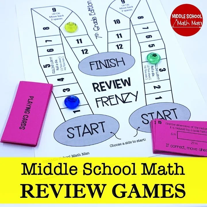 4 Fun Math Review Games for Middle School Math